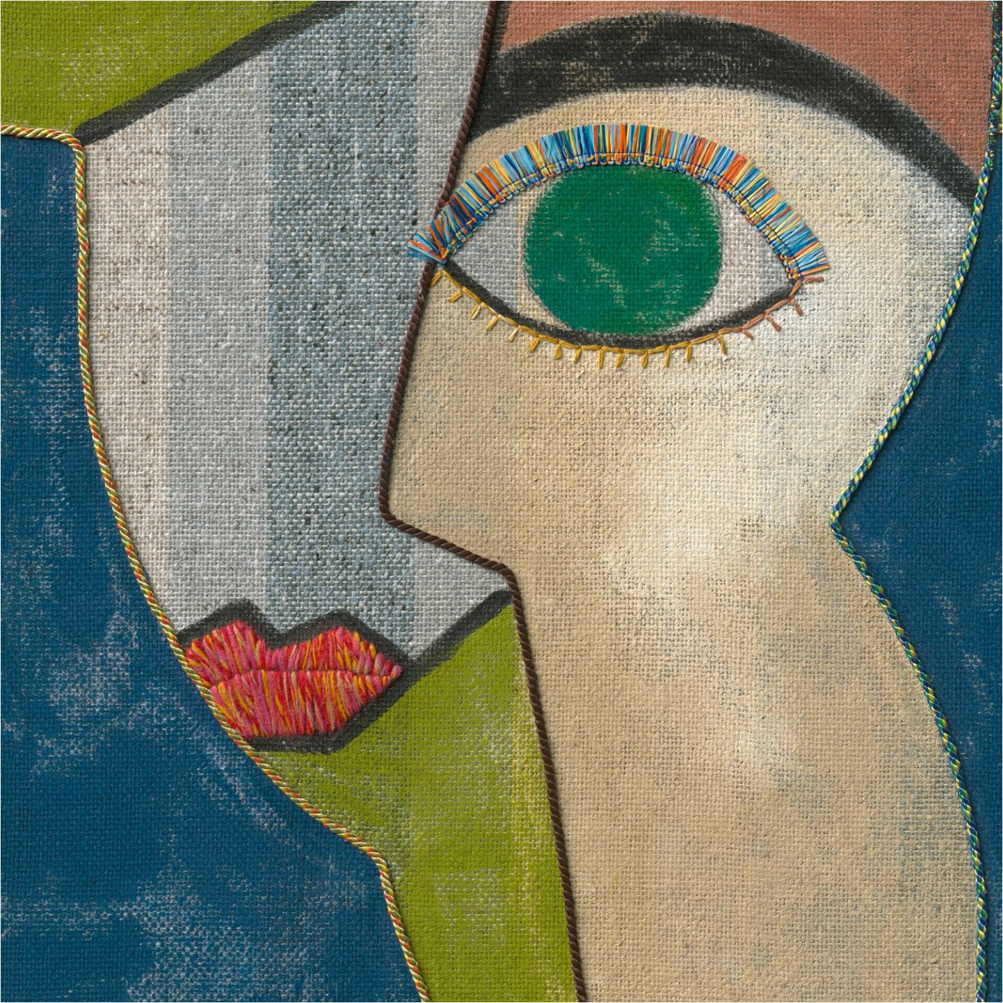 Tadessi Fototapete Kunst M1-No.11771 Digitaldruck Tapete Bunt Blau - Abstrakt Wohnzimmer Küche