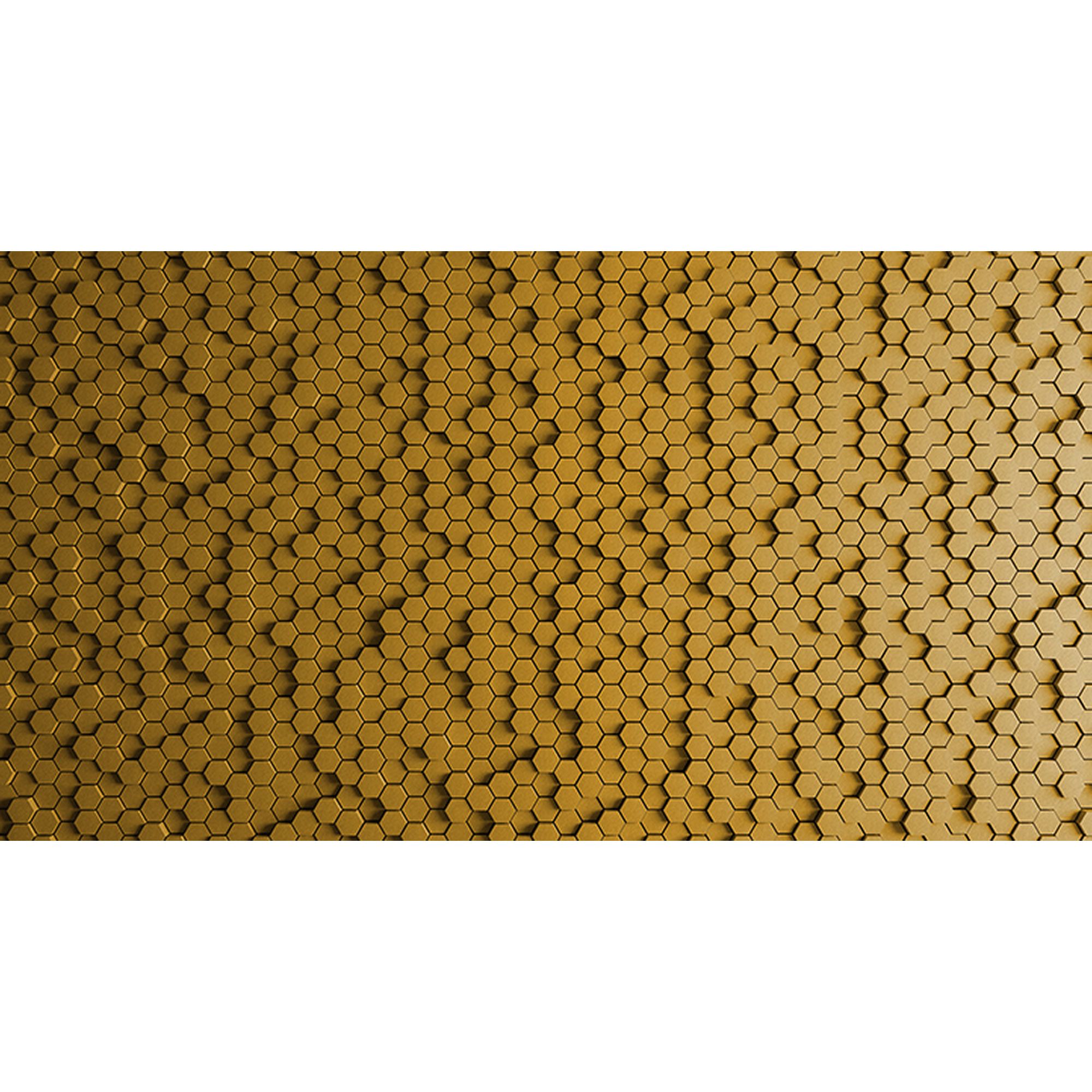 Tadessi Fototapete 3D M1-No.60843 Digitaldruck Tapete Gelb - Wabenmuster