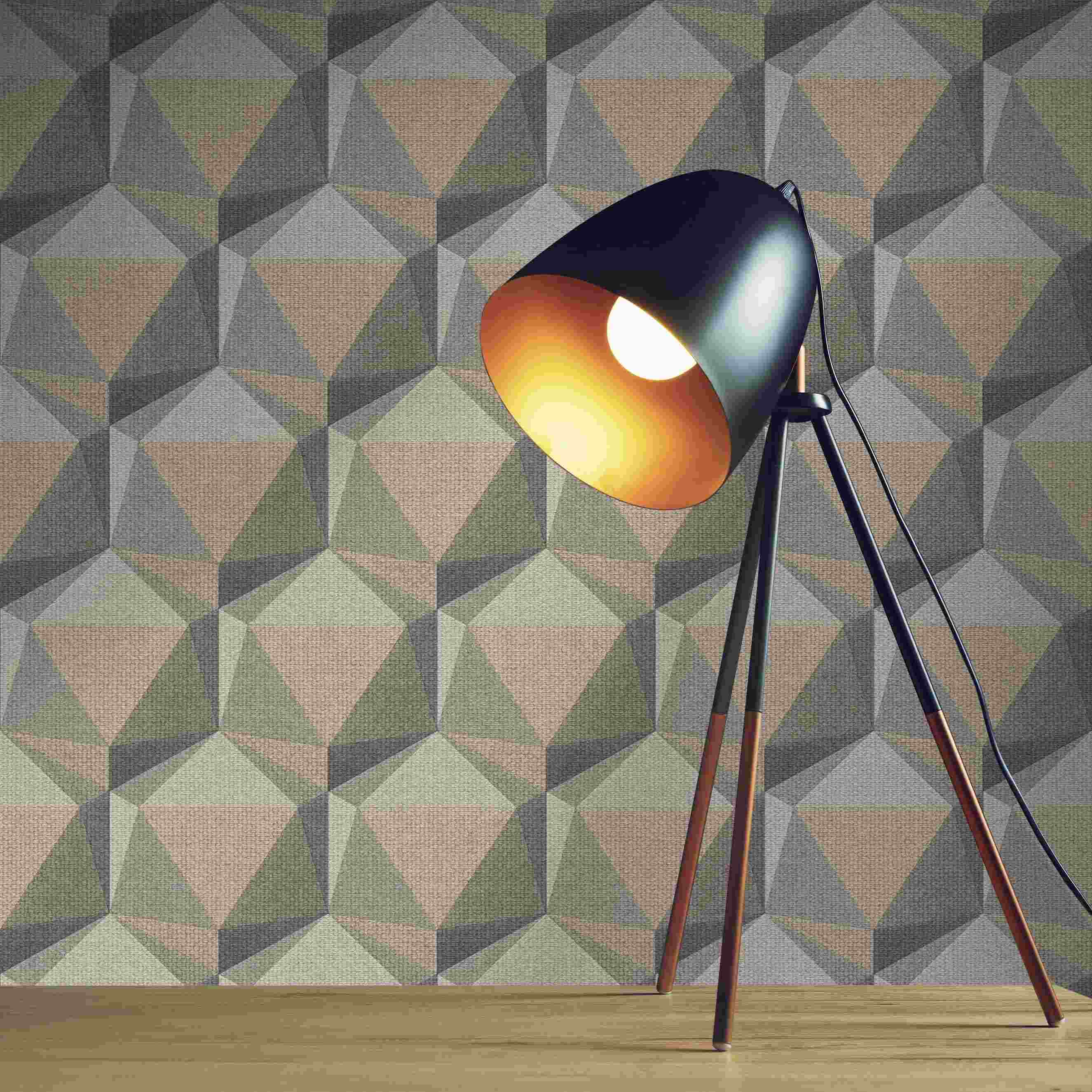 Tapete Meo Grafik M1-No.3999 | Vlies | Beige | Grau | Hexagon | Tadessi | 10.05 x 0.53 m