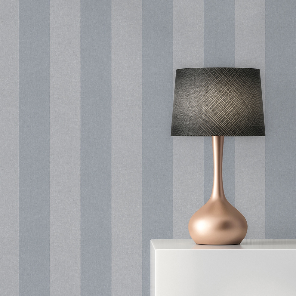 Tapete Lio Streifen & Wellen M1-No.11270 Vlies Blau Grau Tadessi 10.05 m x 0.53 m