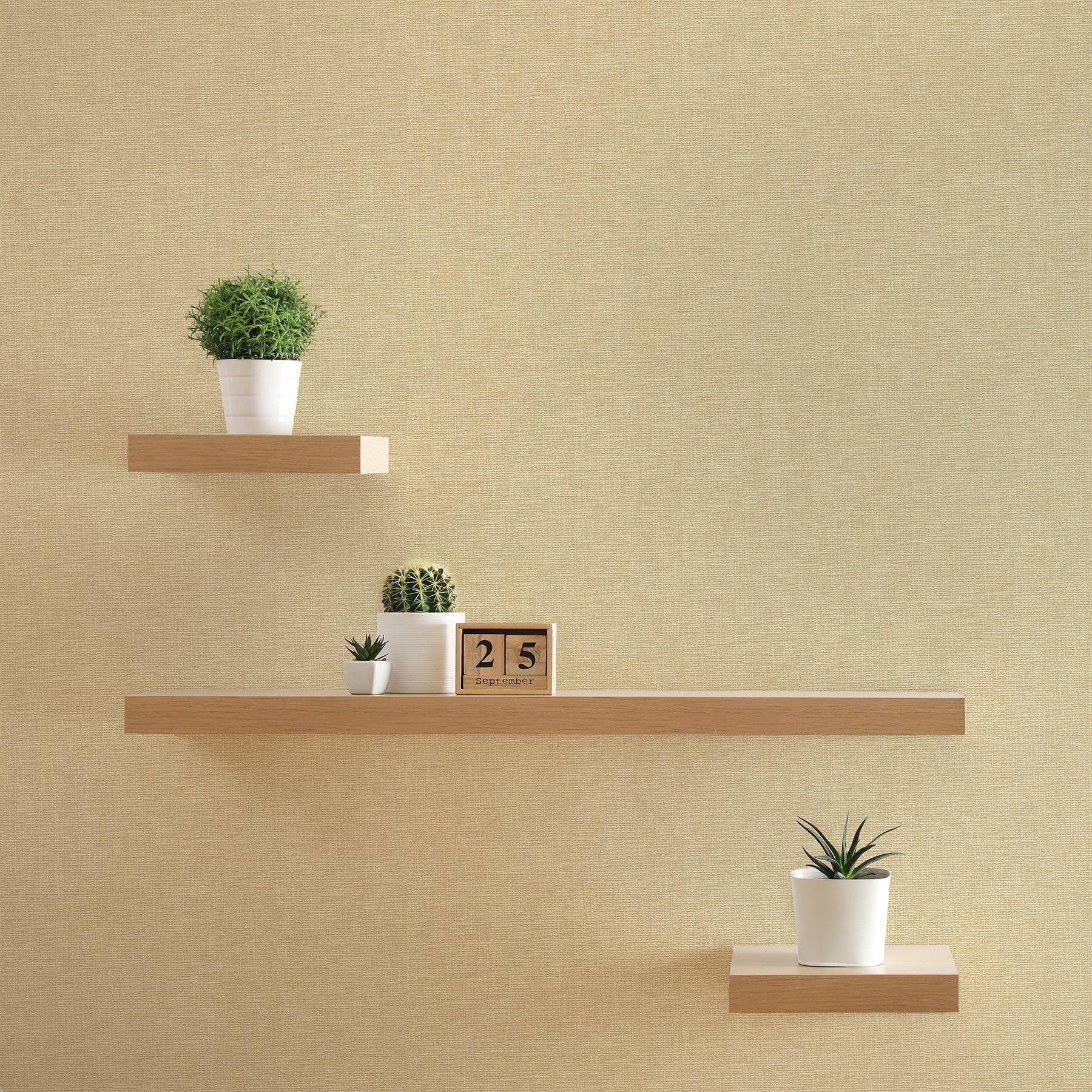 Tapete Uni M1-No.1737 | Vliestapete | Beige | Gelb | Struktur | Einfarbig