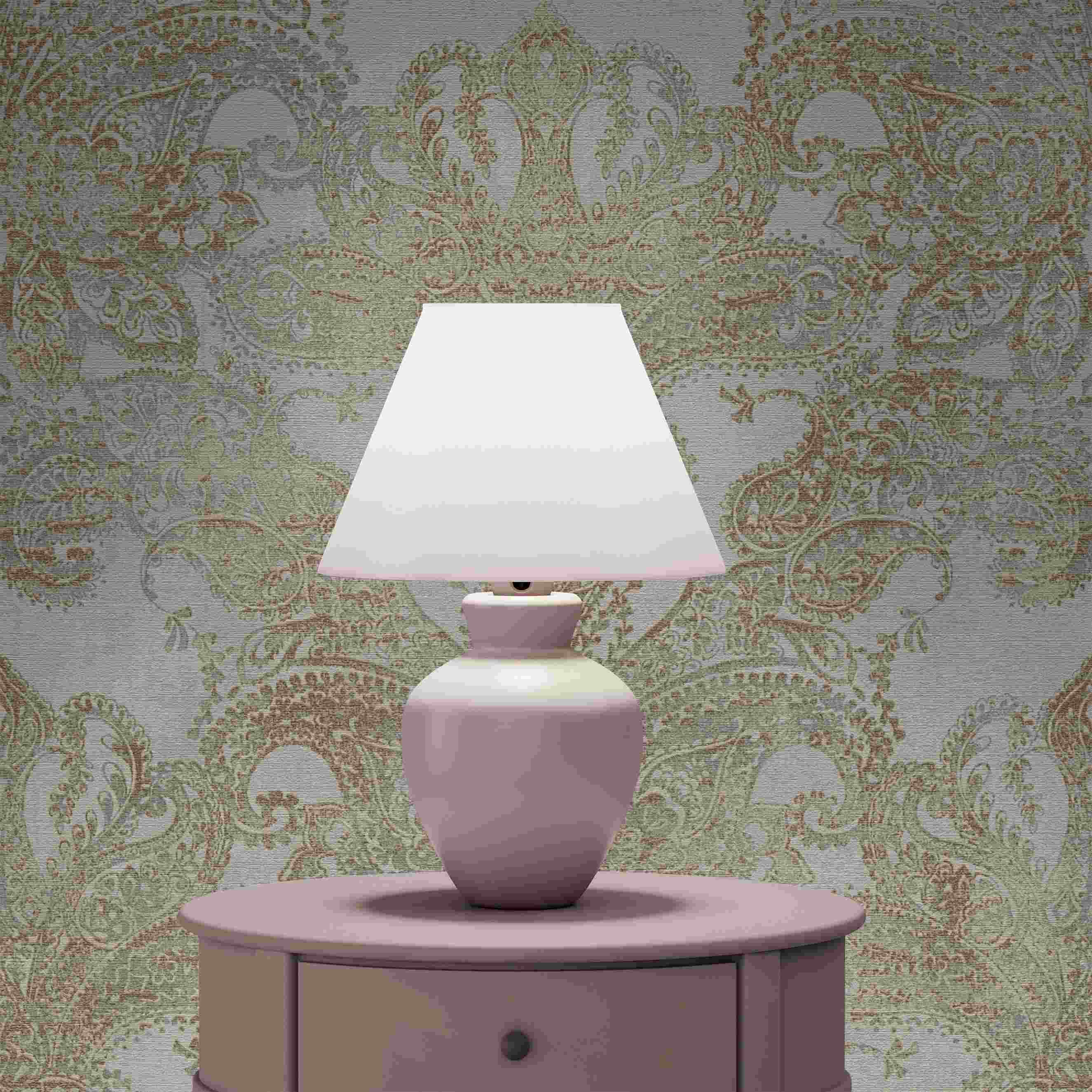 Tapete Jacopo Barock M1-No.4359 Vlies Beige Grau Ornament Tadessi 10.05 x 0.53 m