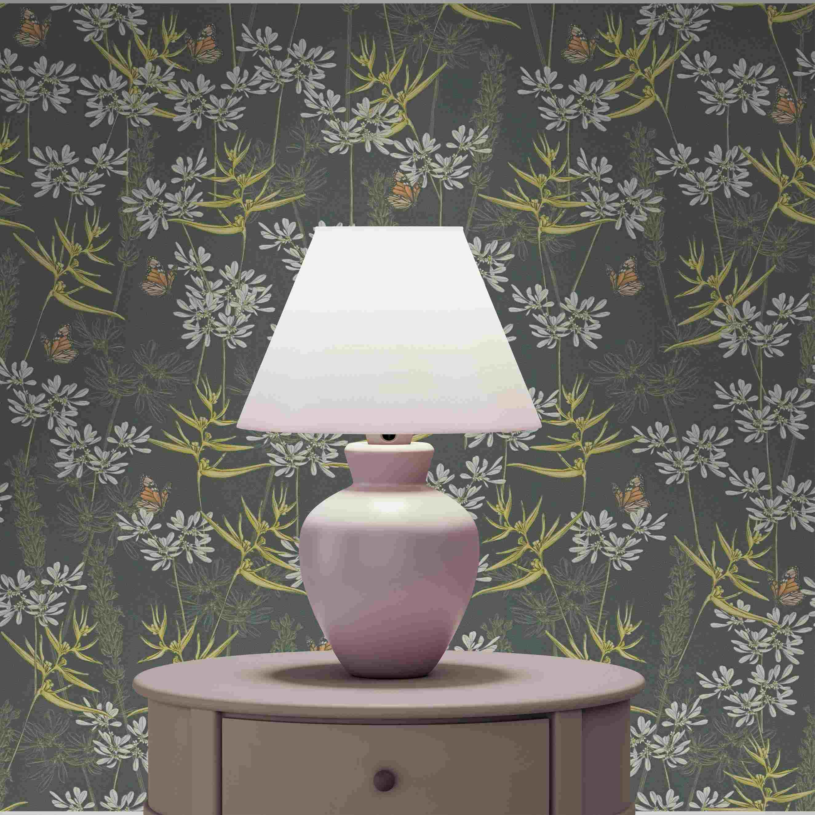 Tapete Enrico Baum Blätter M1-No.4487 | Vlies | Petrol | Gelb | Pflanzen  | Tadessi | 10.05 x 0.53 m