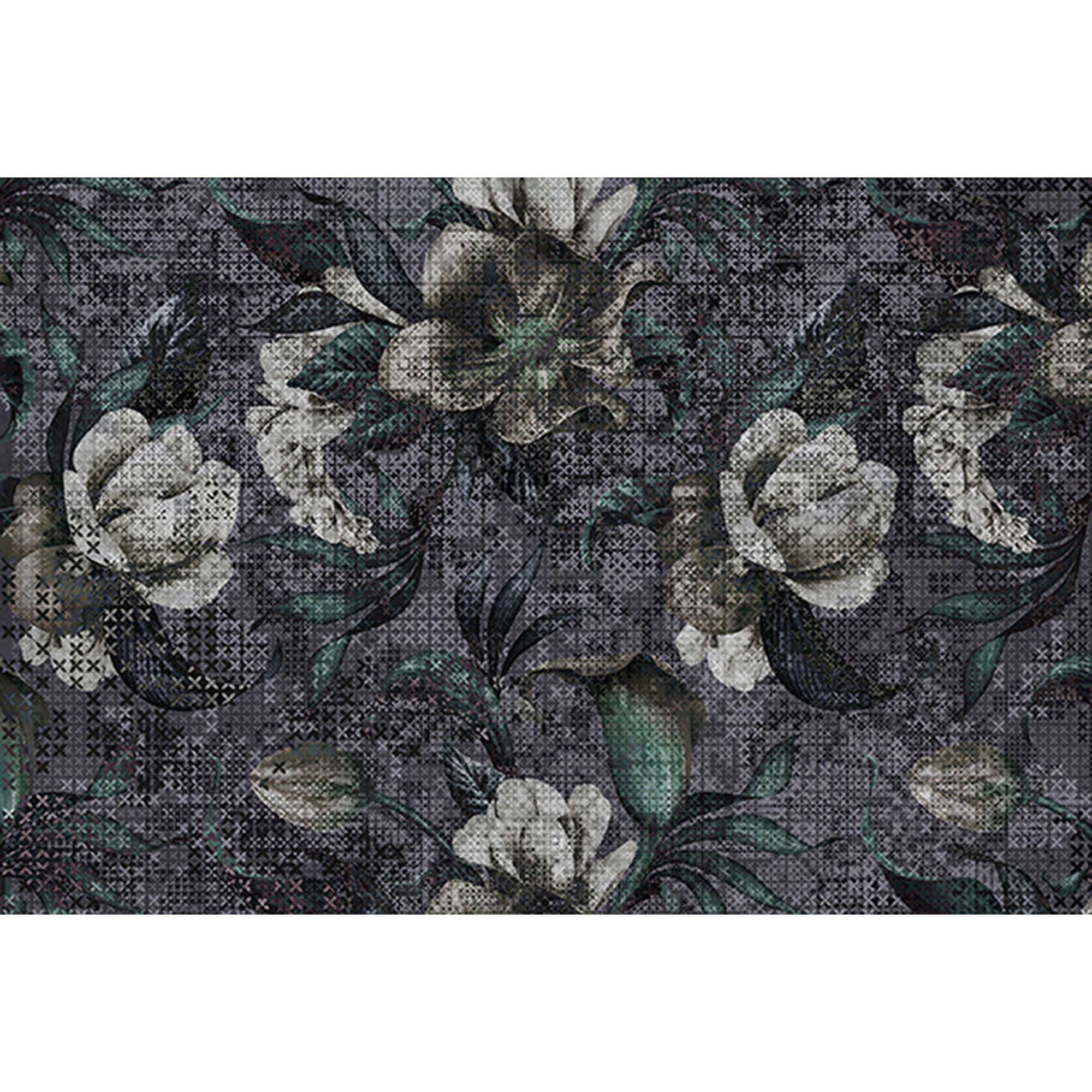 Fototapete Blumen M1-No.60647 | Digitaldruck | Schwarz | Weiß | Pflanzen | Floral