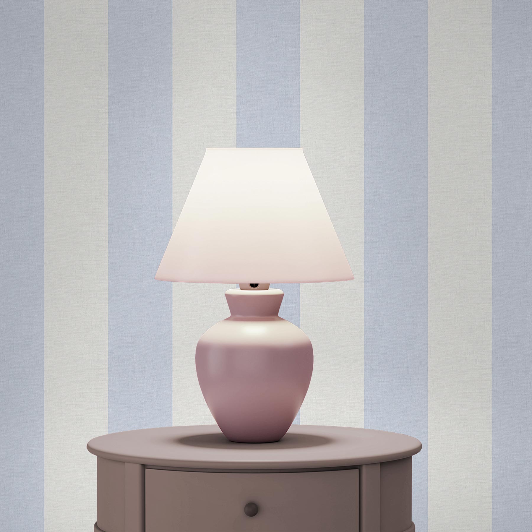 Tapete Streifen Romeo M1-No.2242 | Vliestapete | Blau | Weiß | Streifentapete