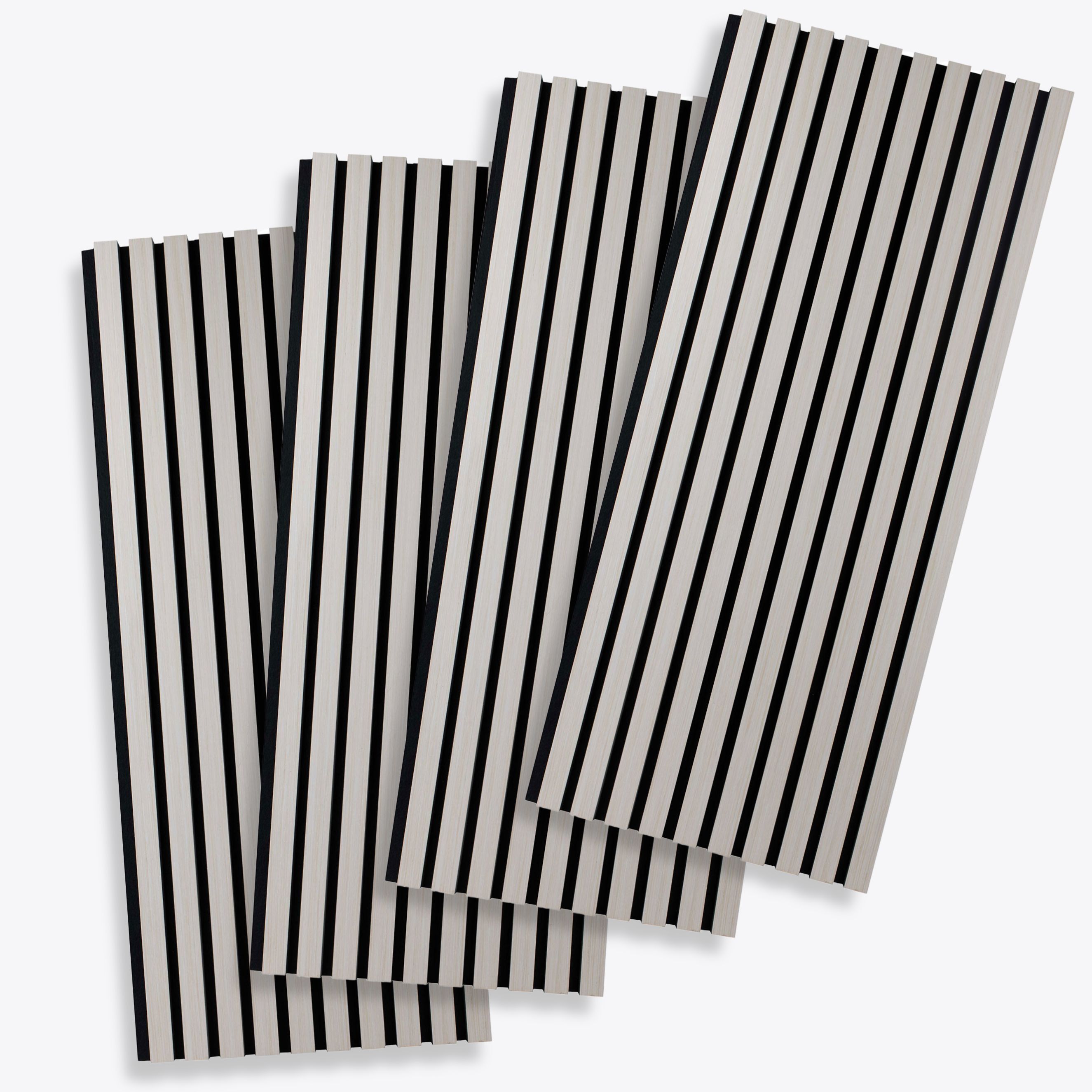 PROVISTON Akustik Paneel 4er SET 1200 x 600 x 21 mm Eiche hell Akustik Wandpaneele MDF Furniert