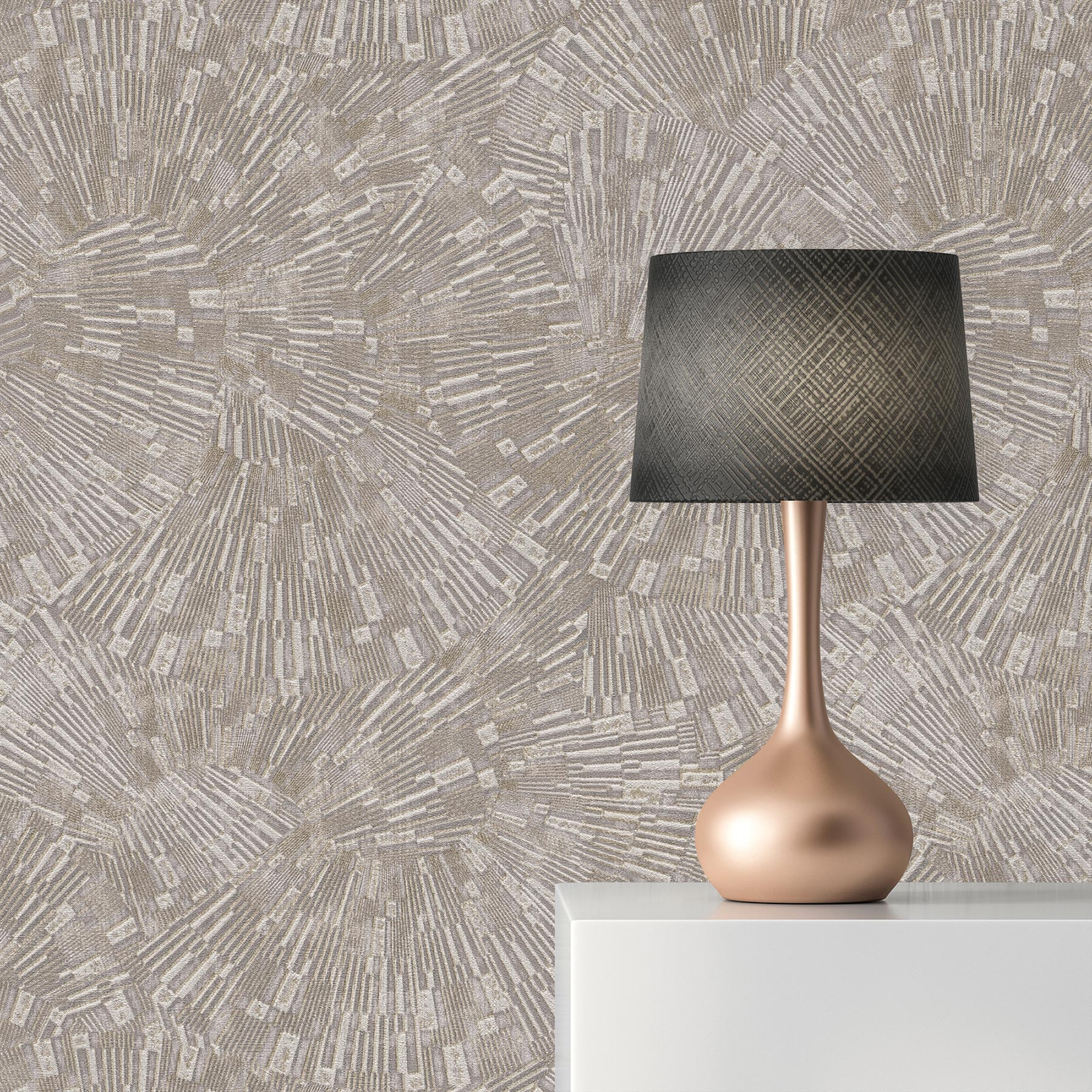 Tapete 3D Optik Arianna M1-No.3398 | Vliestapete | Beige | Grafik | Modern