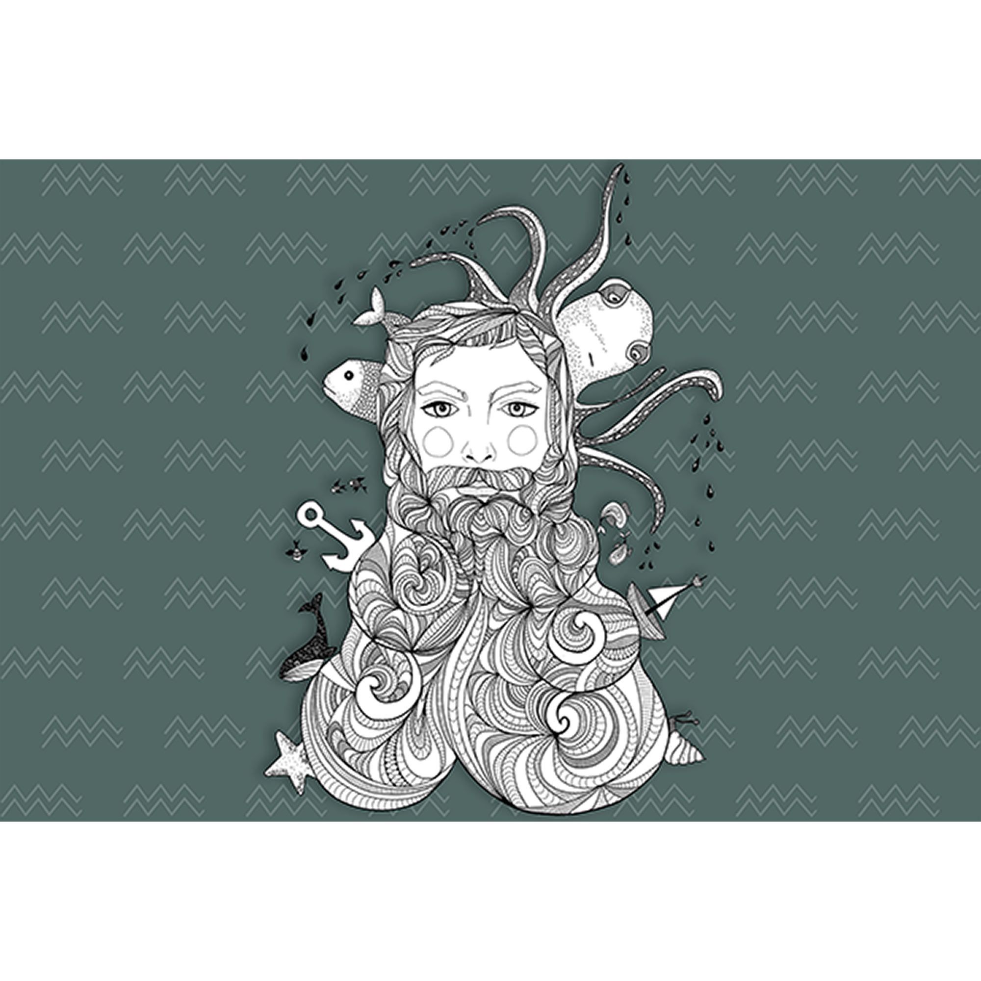 Fototapete Modern M1-No.61088 | Digitaldruck | Grau | Weiß