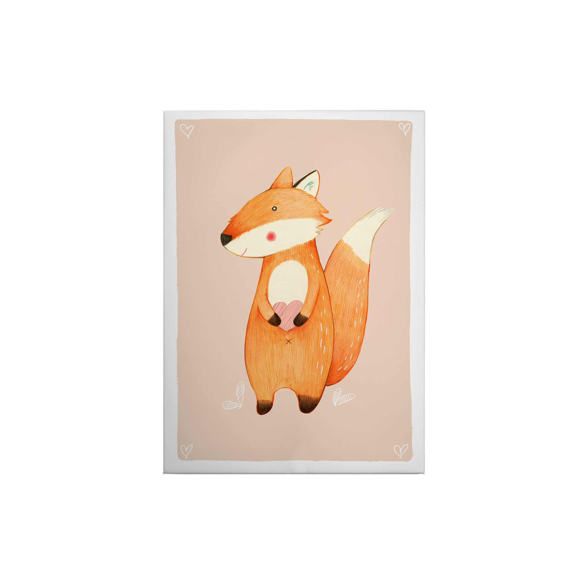 Tadessi Leinwandbild Fuchs - 70 x 50 cm - M1-No.50434 - Keilrahmen in Braun Beige