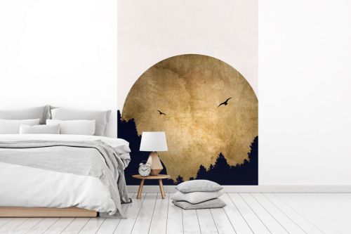 Tapeten Schwarz Gold im Schlafzimmer