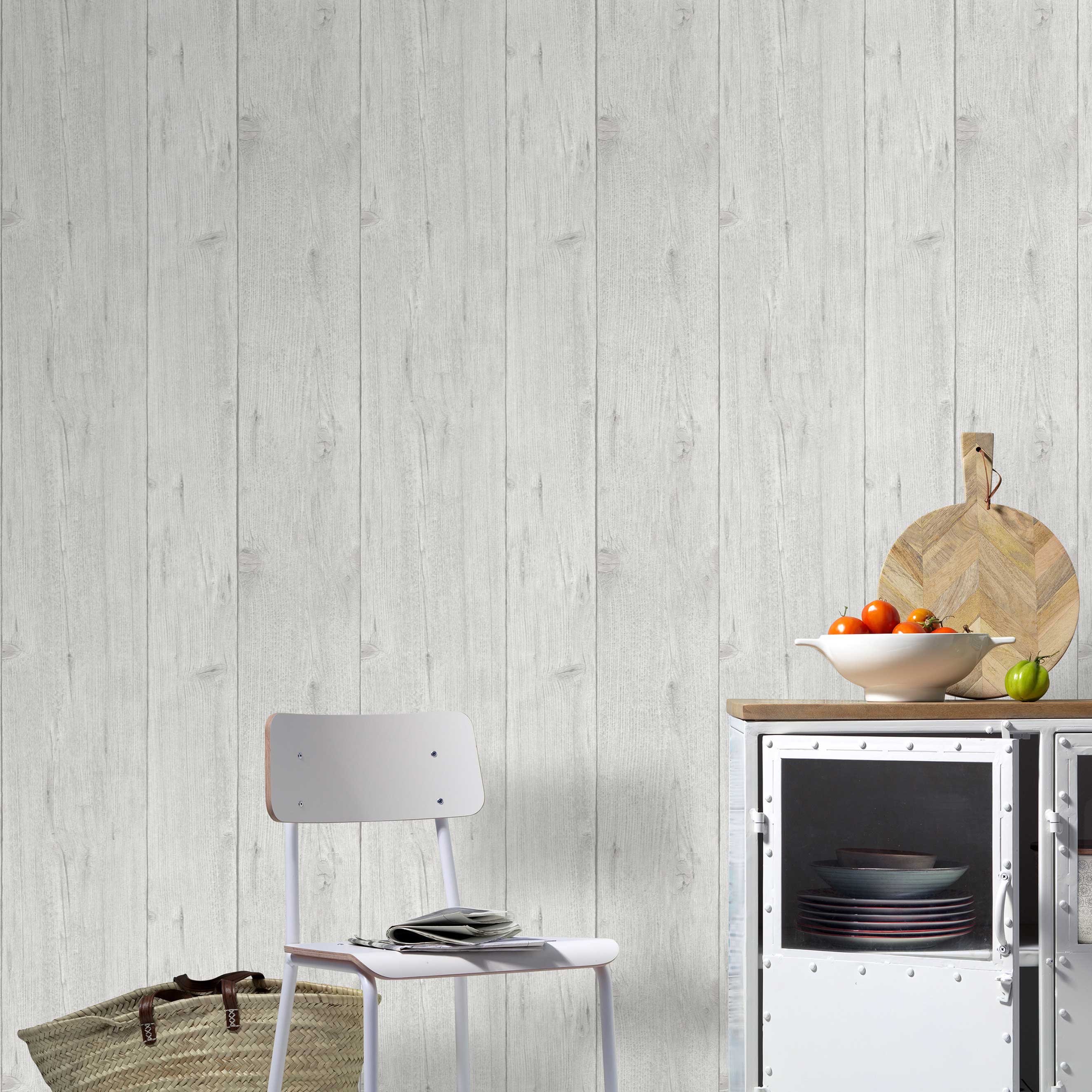 Tapete Holz Vittoria M2-No.232 | Vliestapete Holzoptik | Grau | Bretter | Holztapete | Urban