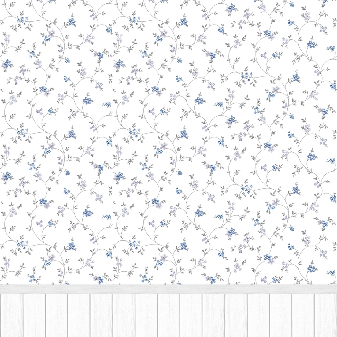 Tadessi Fototapete Wandpaneele M1-No.11689 Digitaldruck Tapete Creme Grau - Landhaus Wohnzimmer