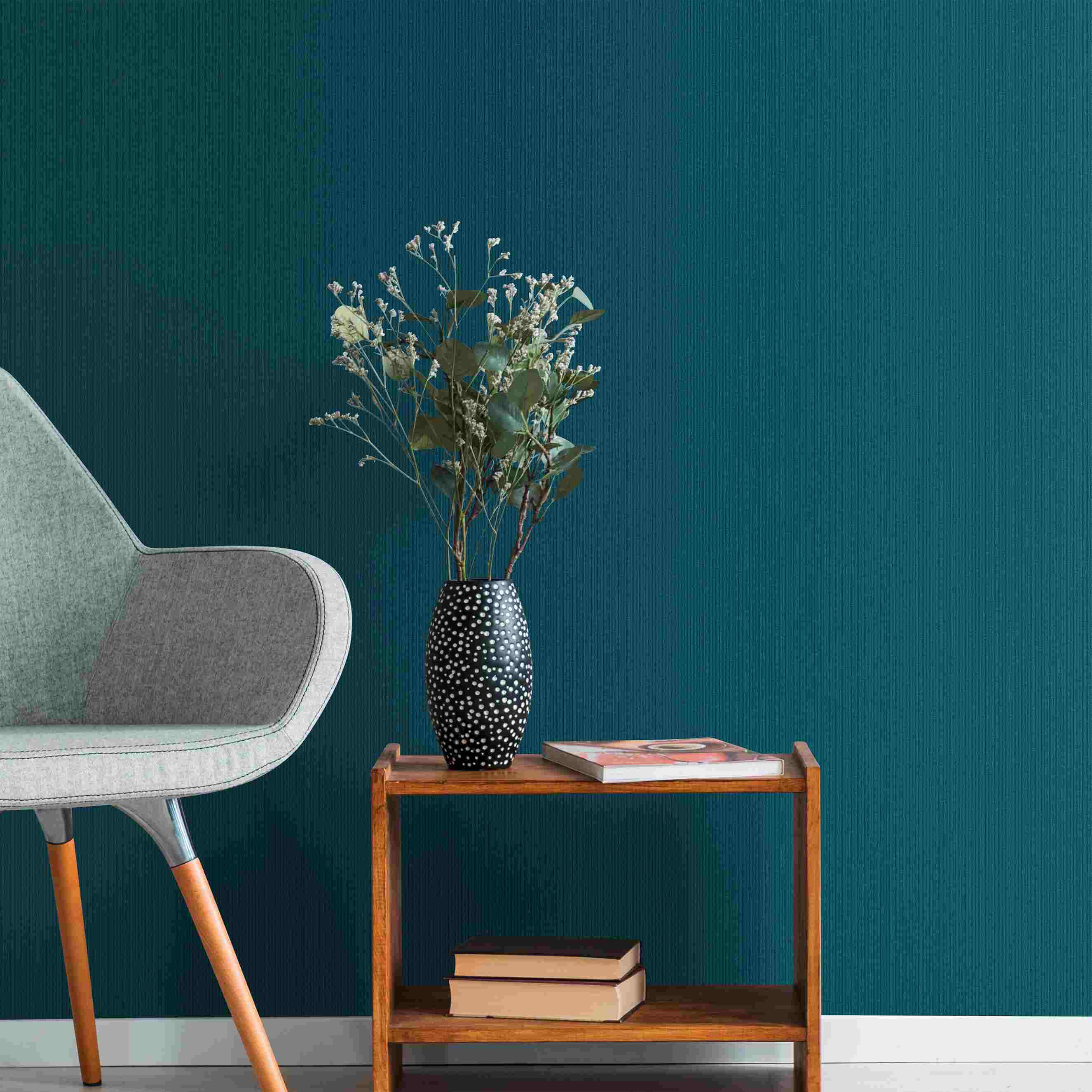 Erismann Fashion for Walls 3 | 1000419 | Vliestapete Einfarbig | 0.53 m x 10.05 m | Türkis