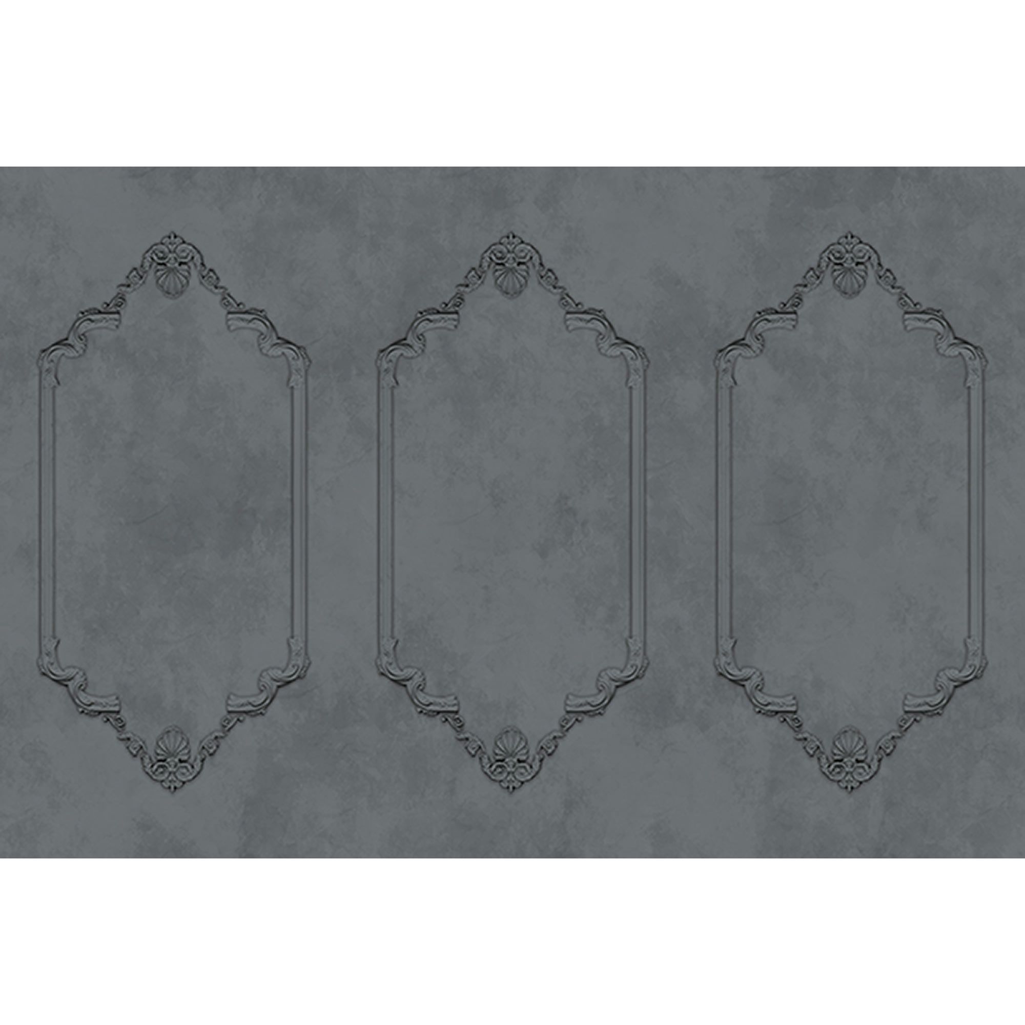 Fototapete Barock M1-No.60583 | Digitaldruck | Grau | Schwarz | Stuck Tapete
