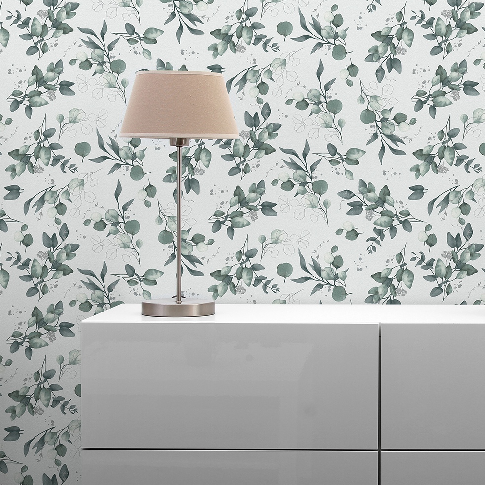 Tapete Valentin Blumen M1-No.11240 Vlies Weiß Grün Tadessi 10.05 m x 0.53 m