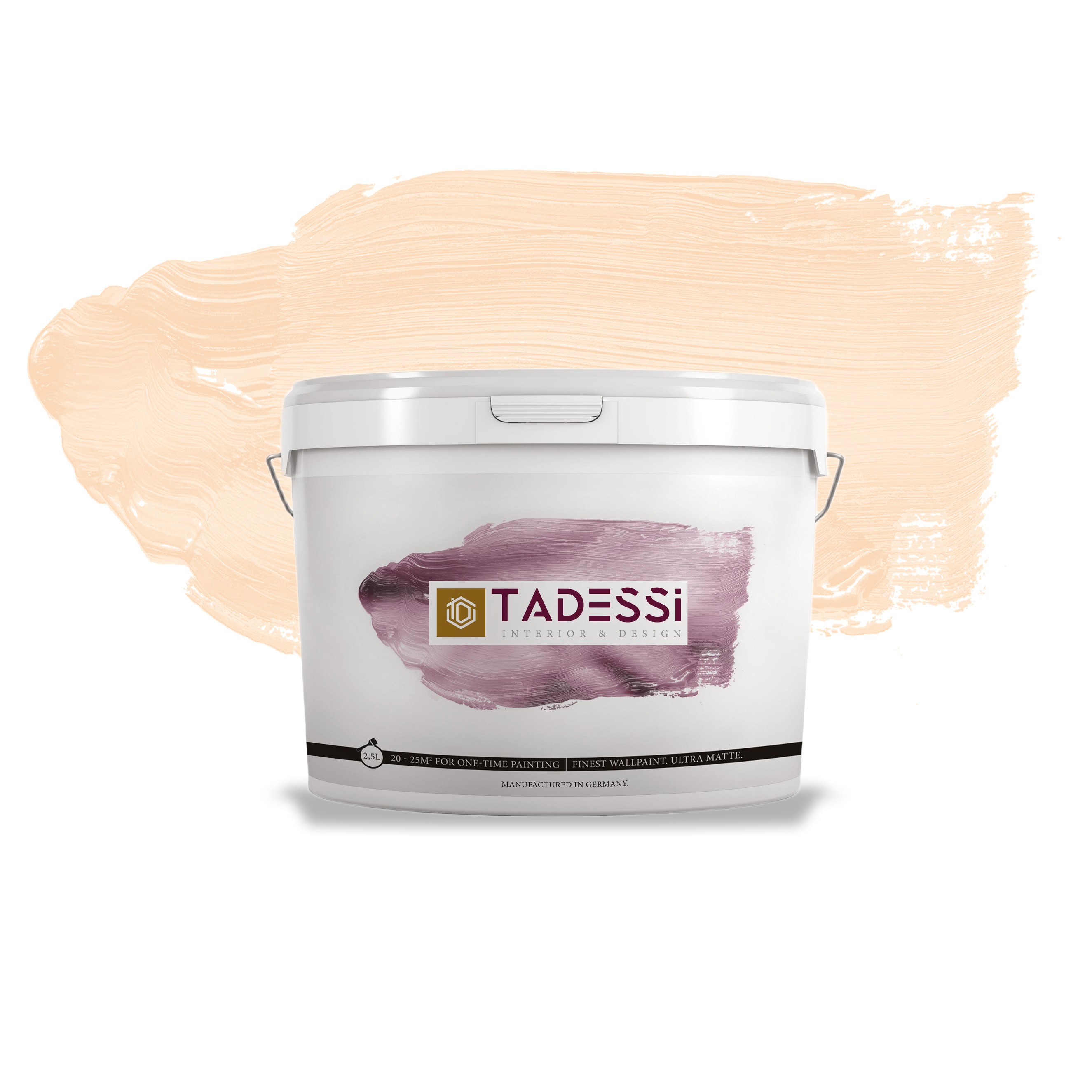 TADESSI Color Vista - Wandfarbe Pastell Beige - Sandbeige - Hochwertige matte Innenfarbe