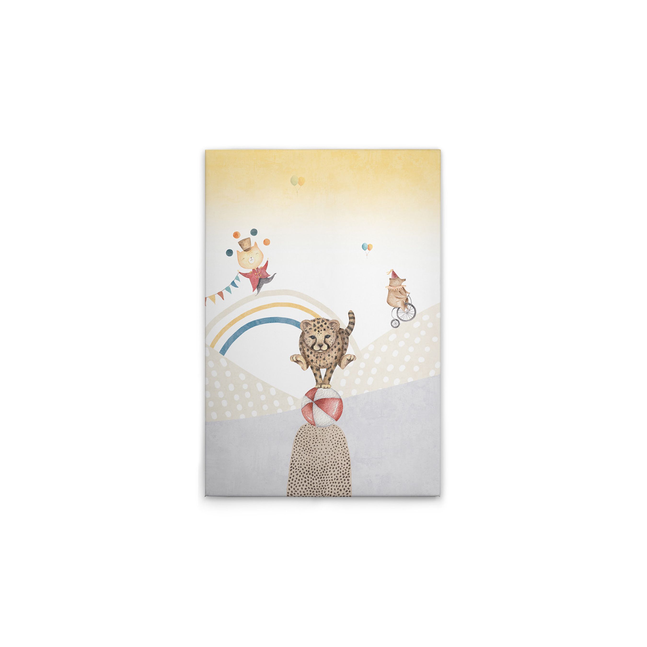 Tadessi Leinwandbild Zirkus Tiger Kinderzimmer M1-No.50556 - Keilrahmen in Bunt Beige - 30 x 40 cm