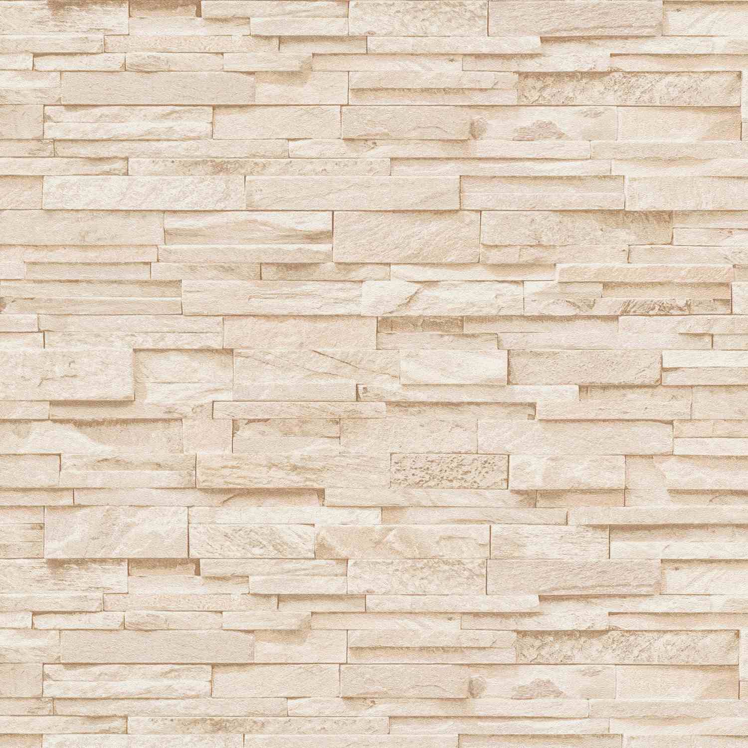 Tapete Stein Vicco M2-No.74 | Vliestapete in Steinoptik | Beige | Urban Chic | Moderne Steinwand
