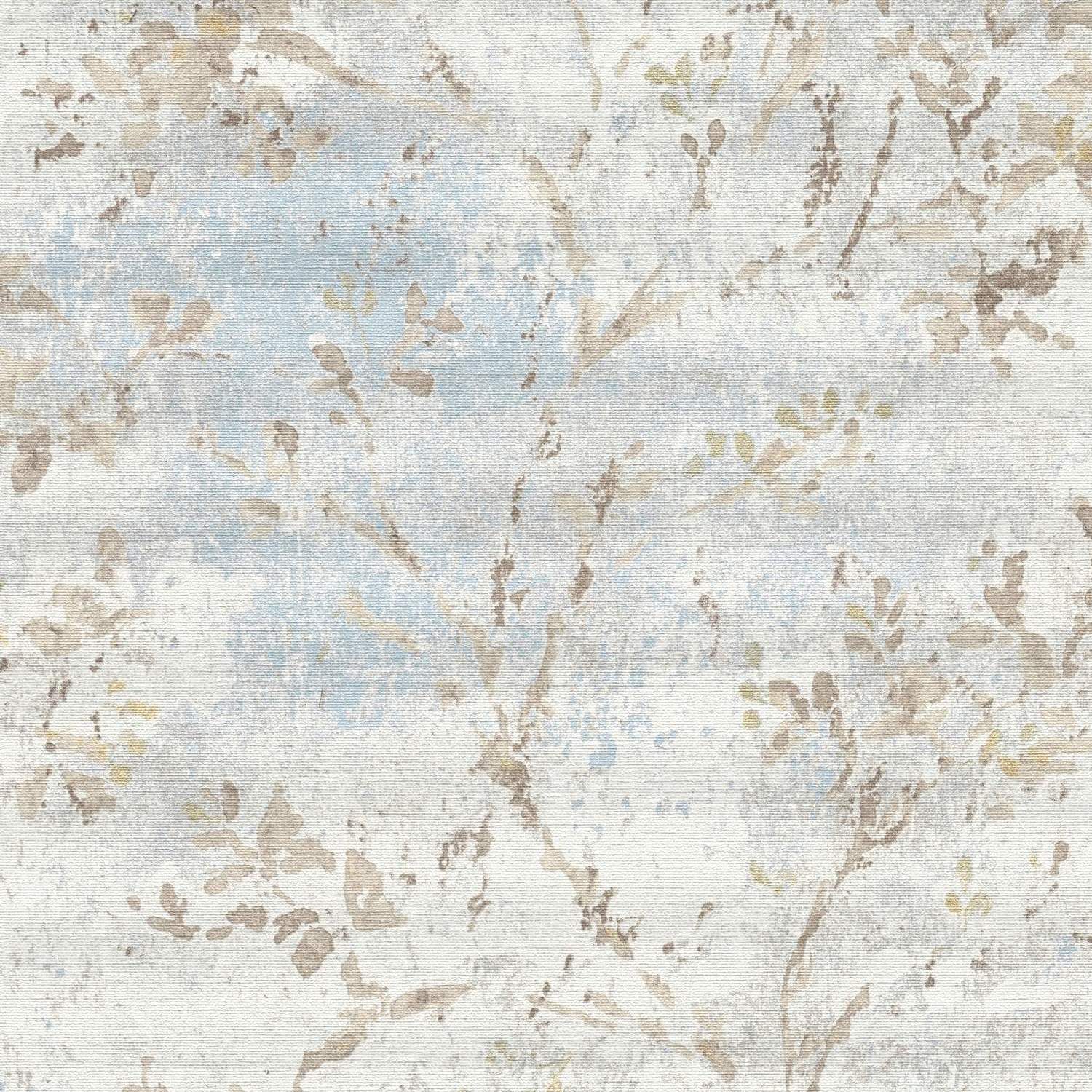 Tapete Lenni Blumen M1-No.11137 Vlies Blau Beige Tadessi 10.05 m x 0.53 m