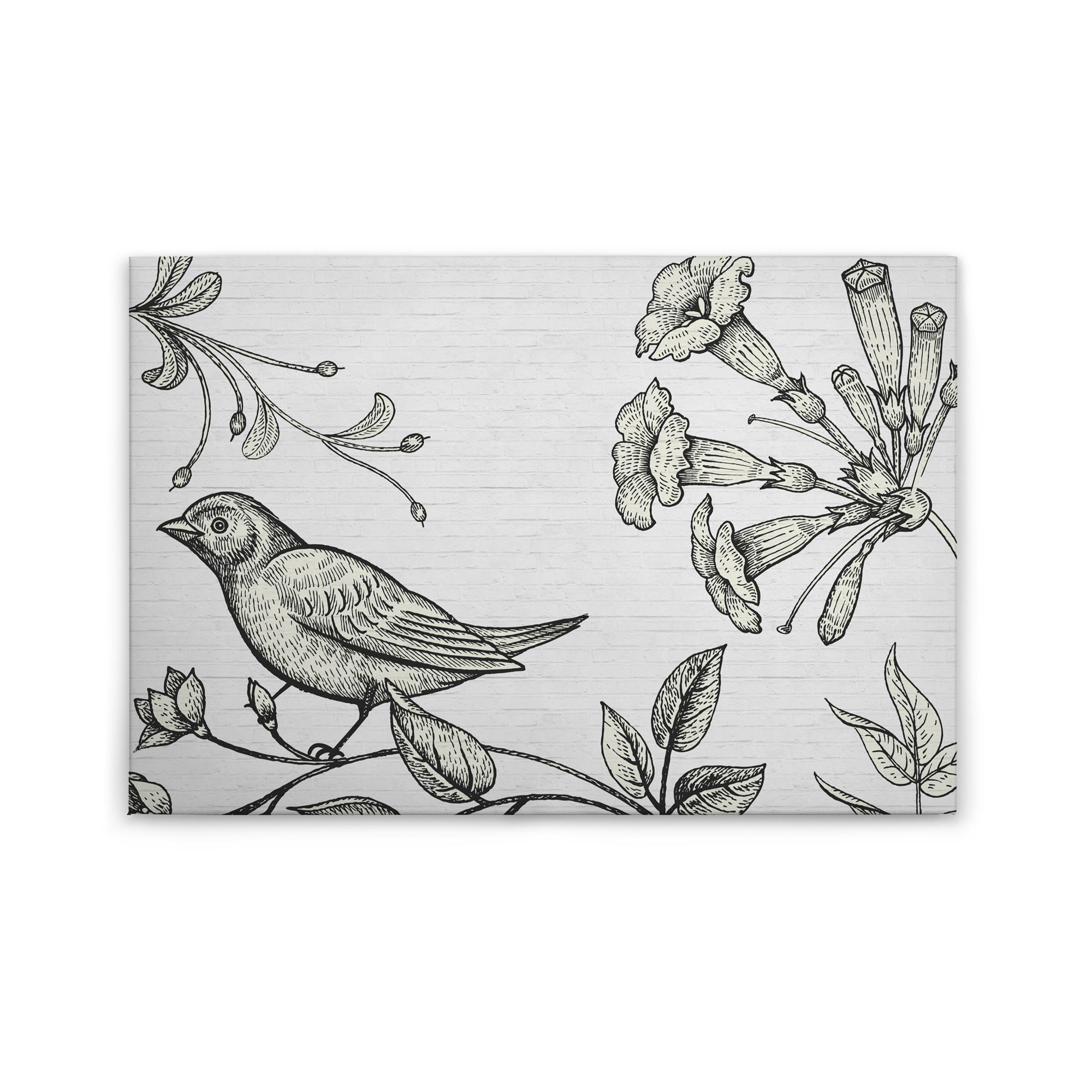 Tadessi Leinwandbild Landhausstil - 60 x 90 cm - M1-No.50120 - Keilrahmen in Schwarz Weiß