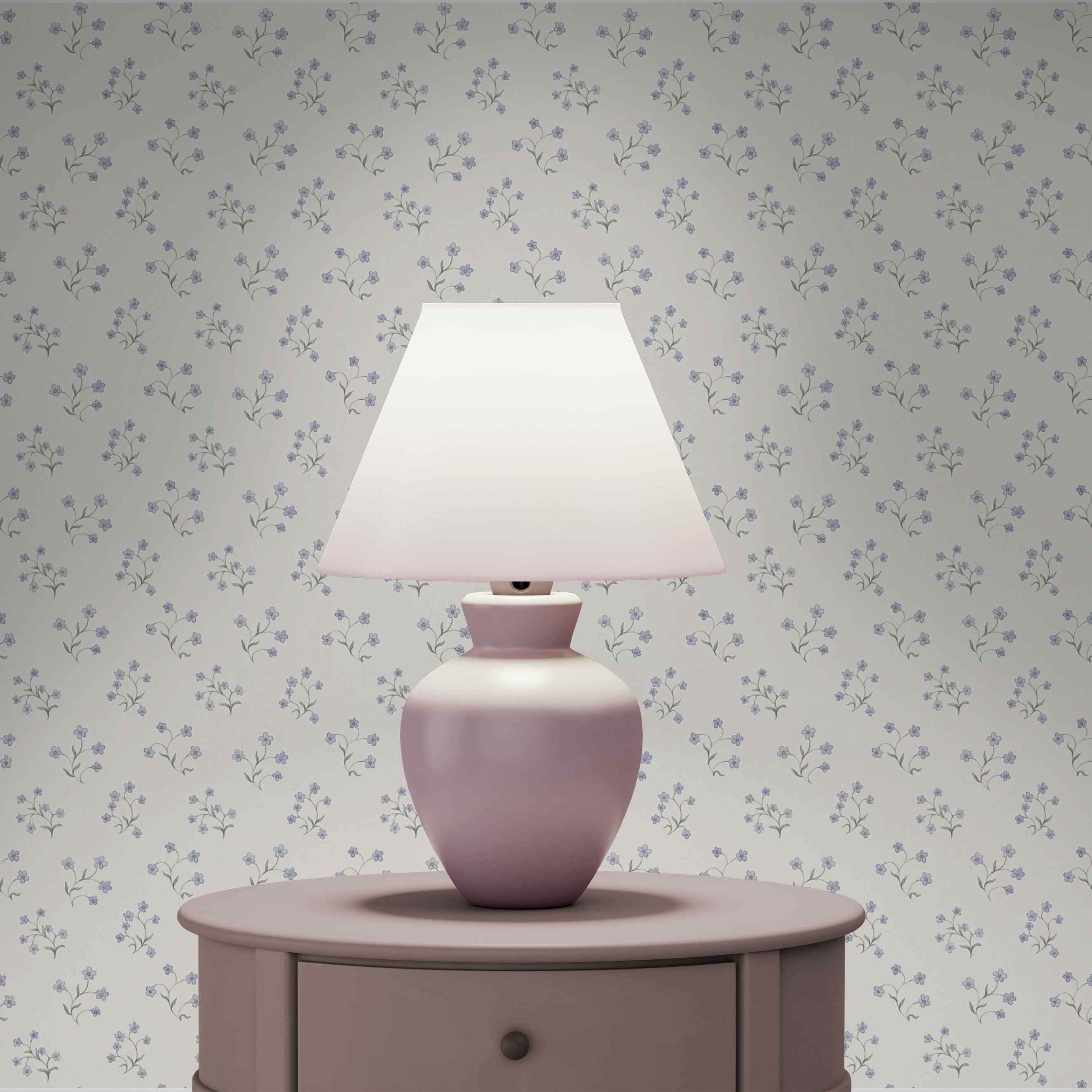 Tapete Valentin Blumen M1-No.4300 Vlies Weiß Blau Blümchen Tadessi 10.05 x 0.53 m