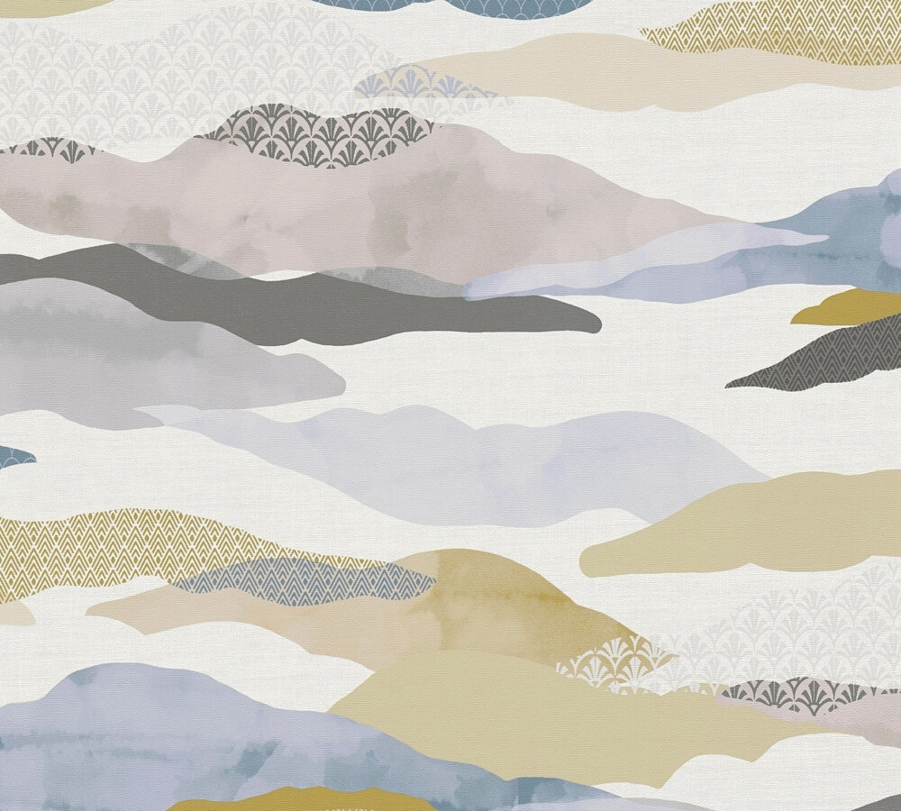 Tapete Noan Grafik M1-No.11294 Vlies Blau Rosa Tadessi 10.05 m x 0.53 m