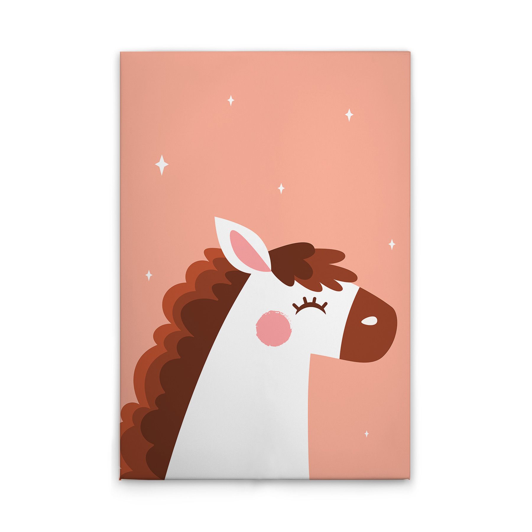 Tadessi Leinwandbild Einhorn Rosa M1-No.51488 - Keilrahmen in Rosa Weiß - Wandbild 30 x 45 cm