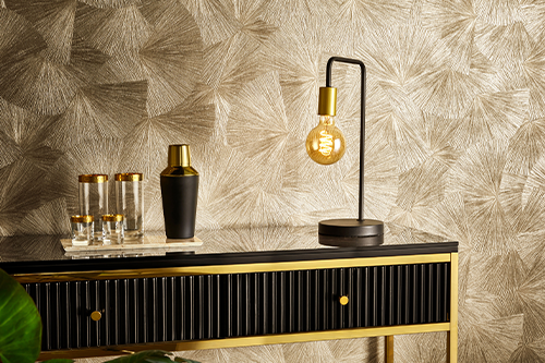 Guido Maria Kretschmer Tapete in Gold Optik