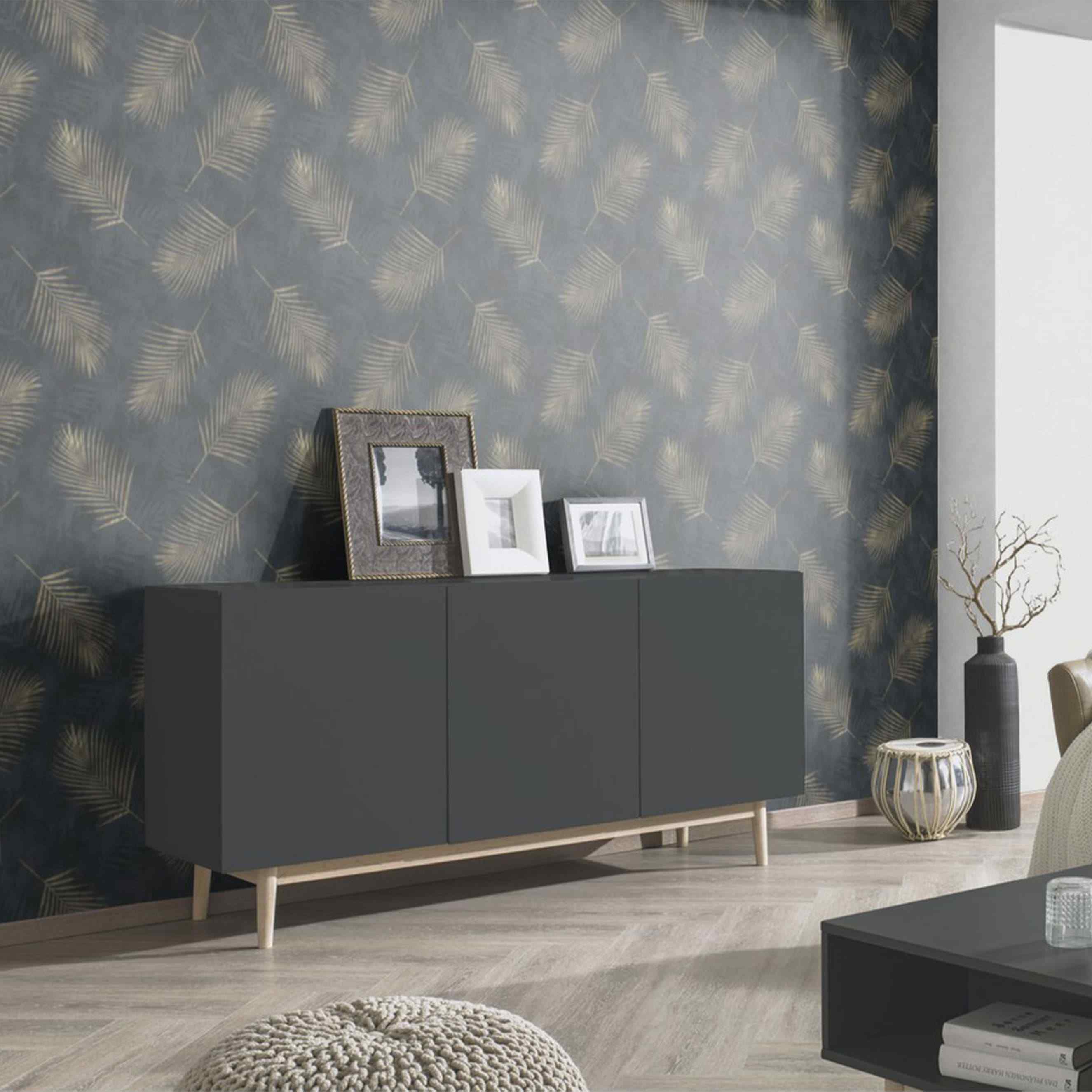 Erismann Fashion for walls | 257940 | Vliestapete 3D Tapete | 0.53 m x 10.05 m | Schwarz