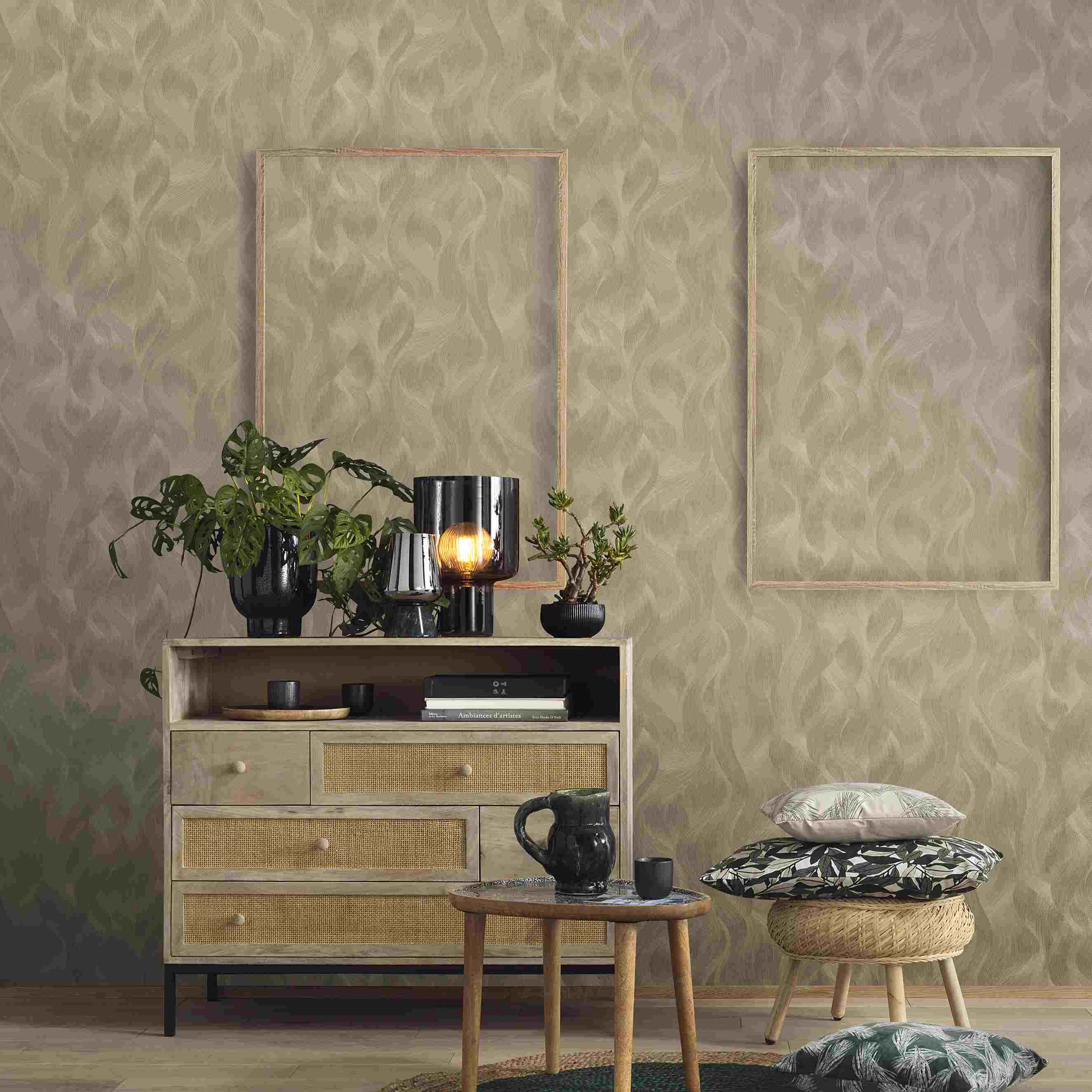 Erismann Elle | 1015130 | Vliestapete Streifenoptik | 0.53 m x 10.05 m | Gold