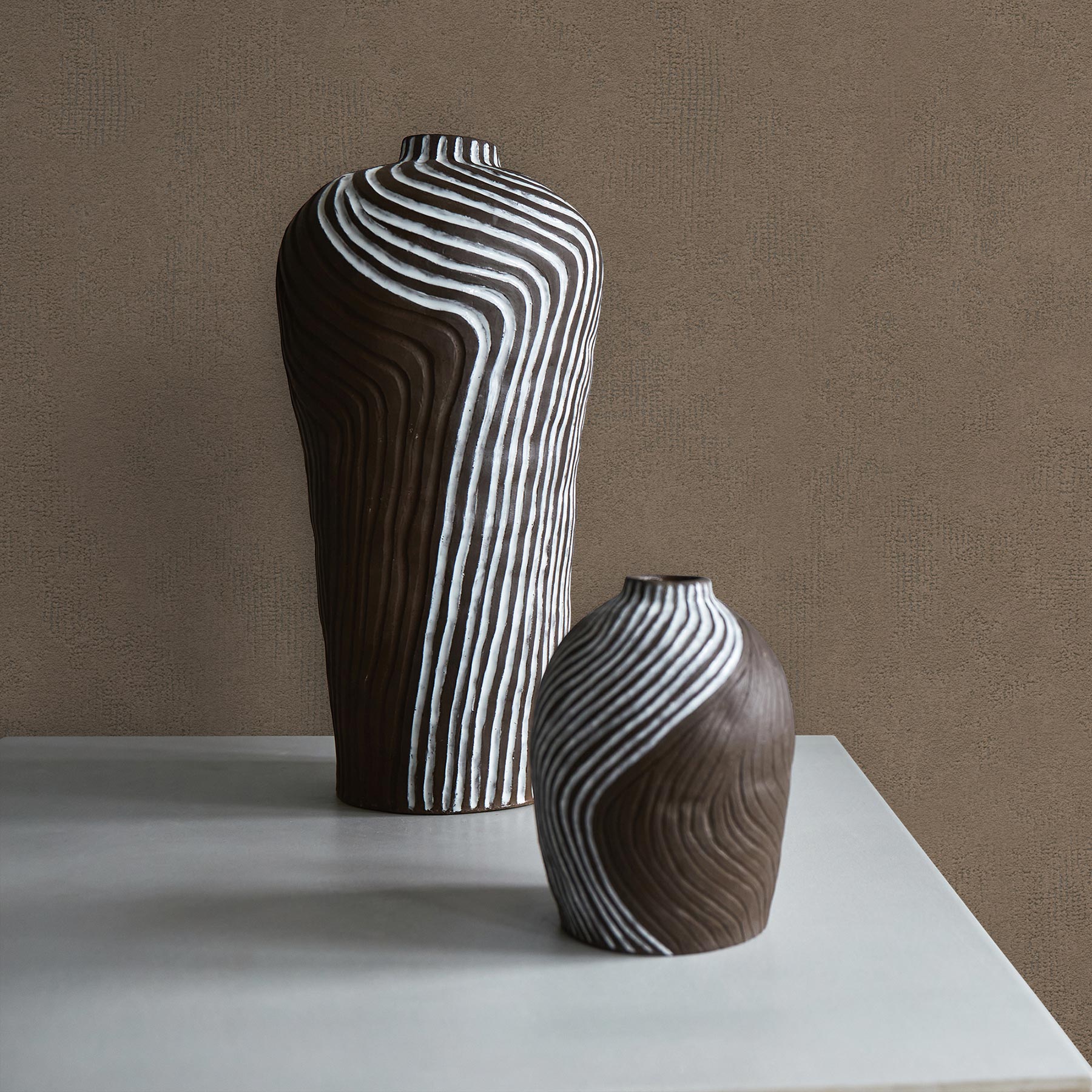 Tapete Uni M1-No.3603 Vliestapete Braun Tapete Einfarbig Unitapete