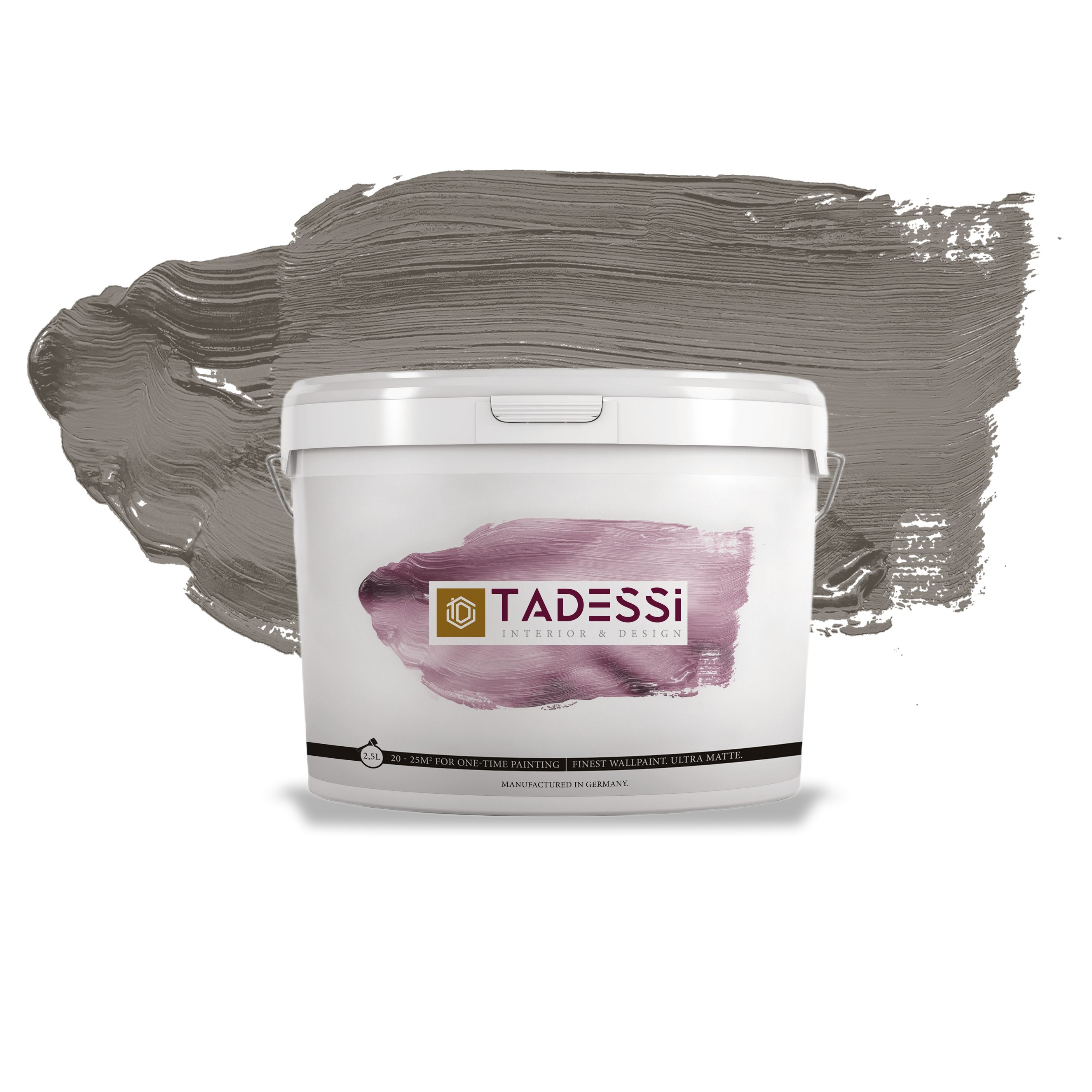 TADESSI Color Vista - Wandfarbe Taupe Mocha - Matte Innenfarbe - Hochwertige Dispersionsfarbe