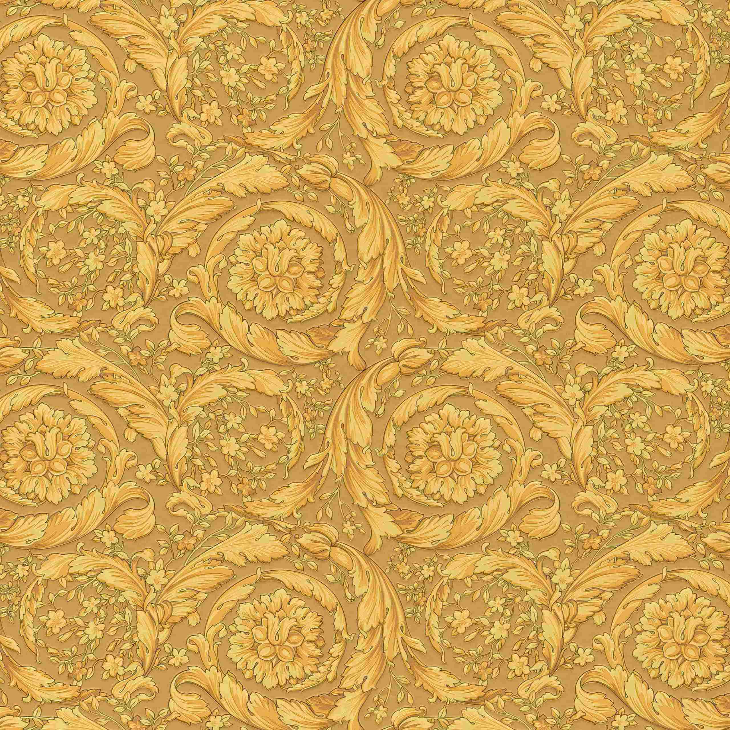 Design Tapete Versace 4 | No. 10221 | Vliestapete Barockoptik | 0.70 m x 10.05 m | Gold