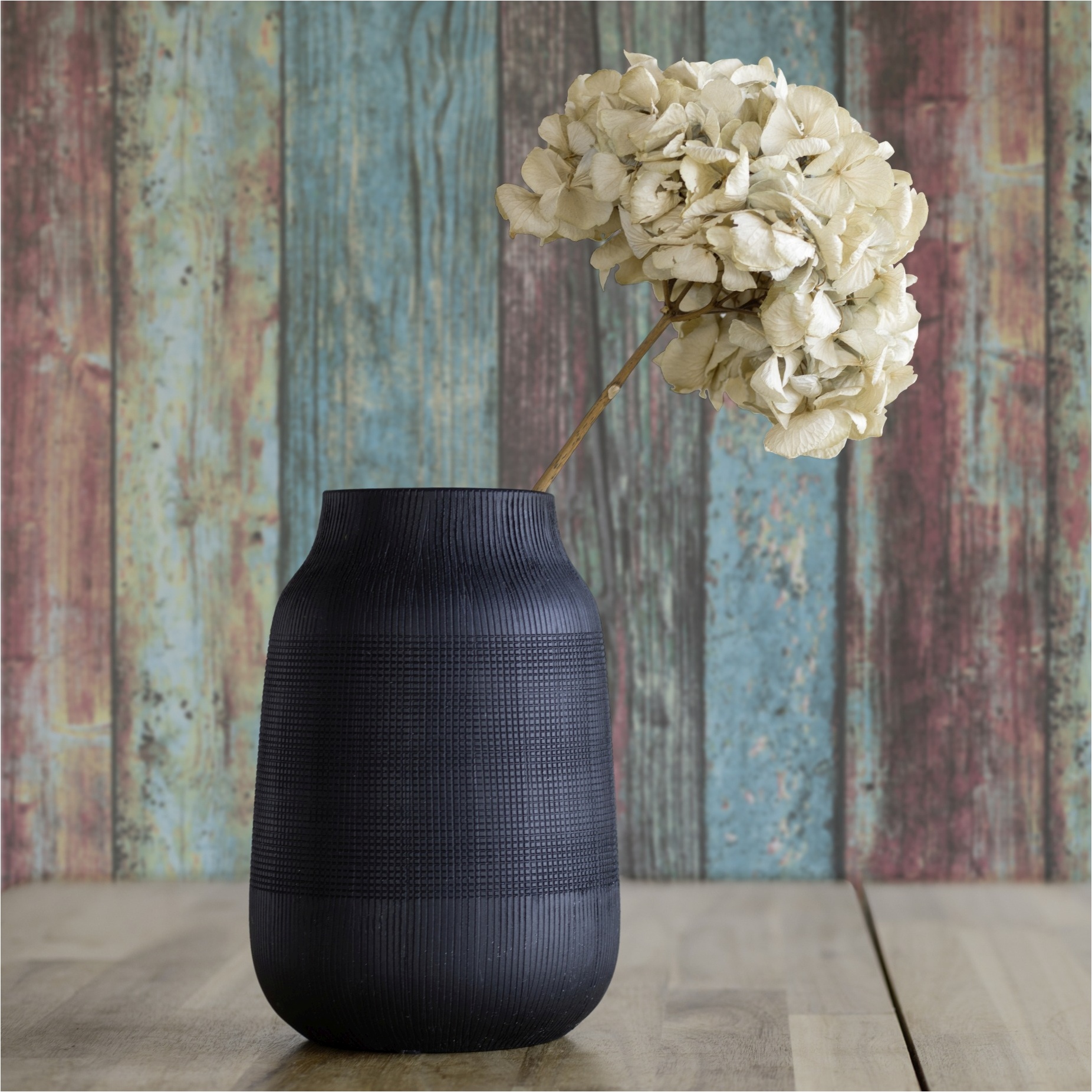 Tapete Holzoptik M1-No.11369 | Vliestapete | Bunt | Blau | Wohnzimmer | Schlafzimmer | Küche