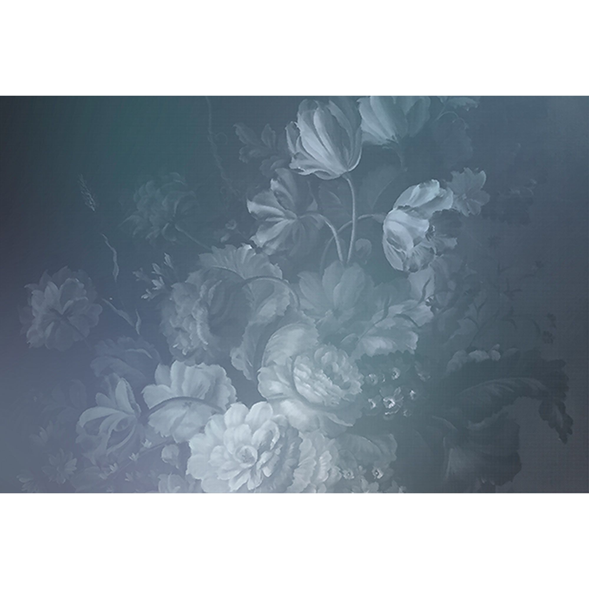 Fototapete Blumen M1-No.60797 | Digitaldruck | Blau | Gemälde | Floral