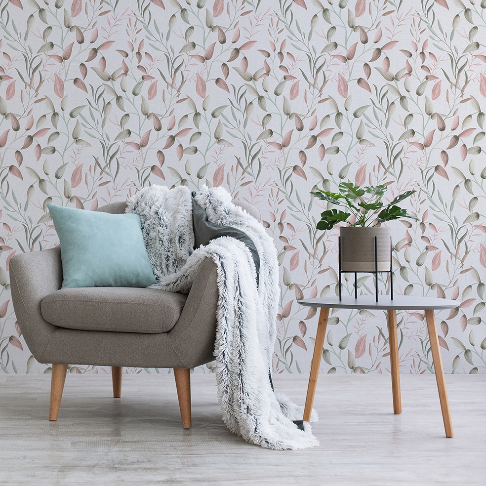 Tapete Florentin Blumen M1-No.11300 Vlies Grün Rosa Tadessi 10.05 m x 0.53 m