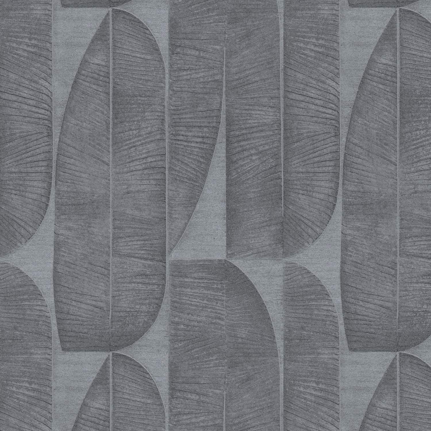 Tapete Camilla Dschungel M1-No.11184 Vlies Schwarz Anthrazit Tadessi 10.05 m x 0.53 m