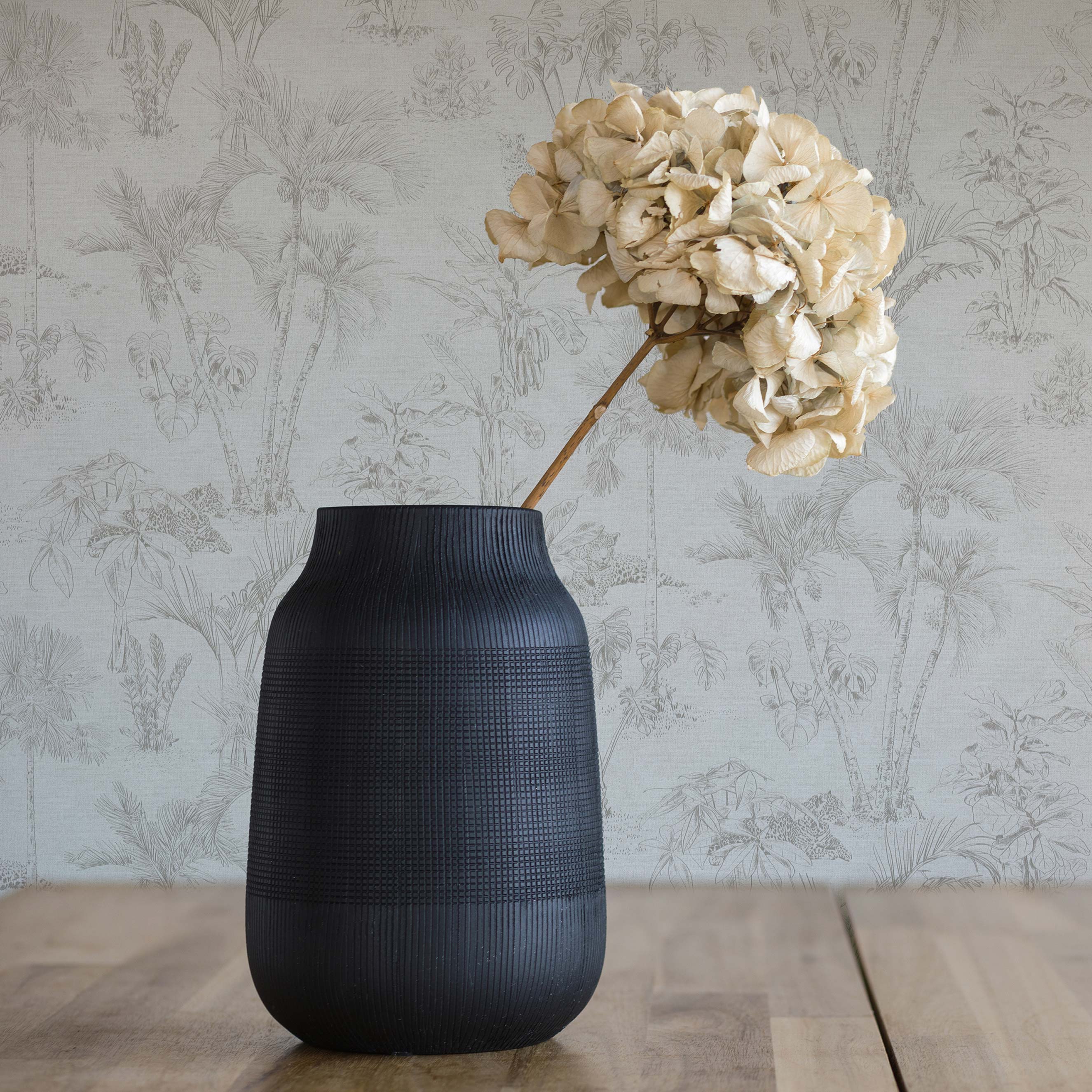 Tapete Bäume Blätter Salvatore M1-No.1333 | Vliestapete | Beige | Grau | Natur