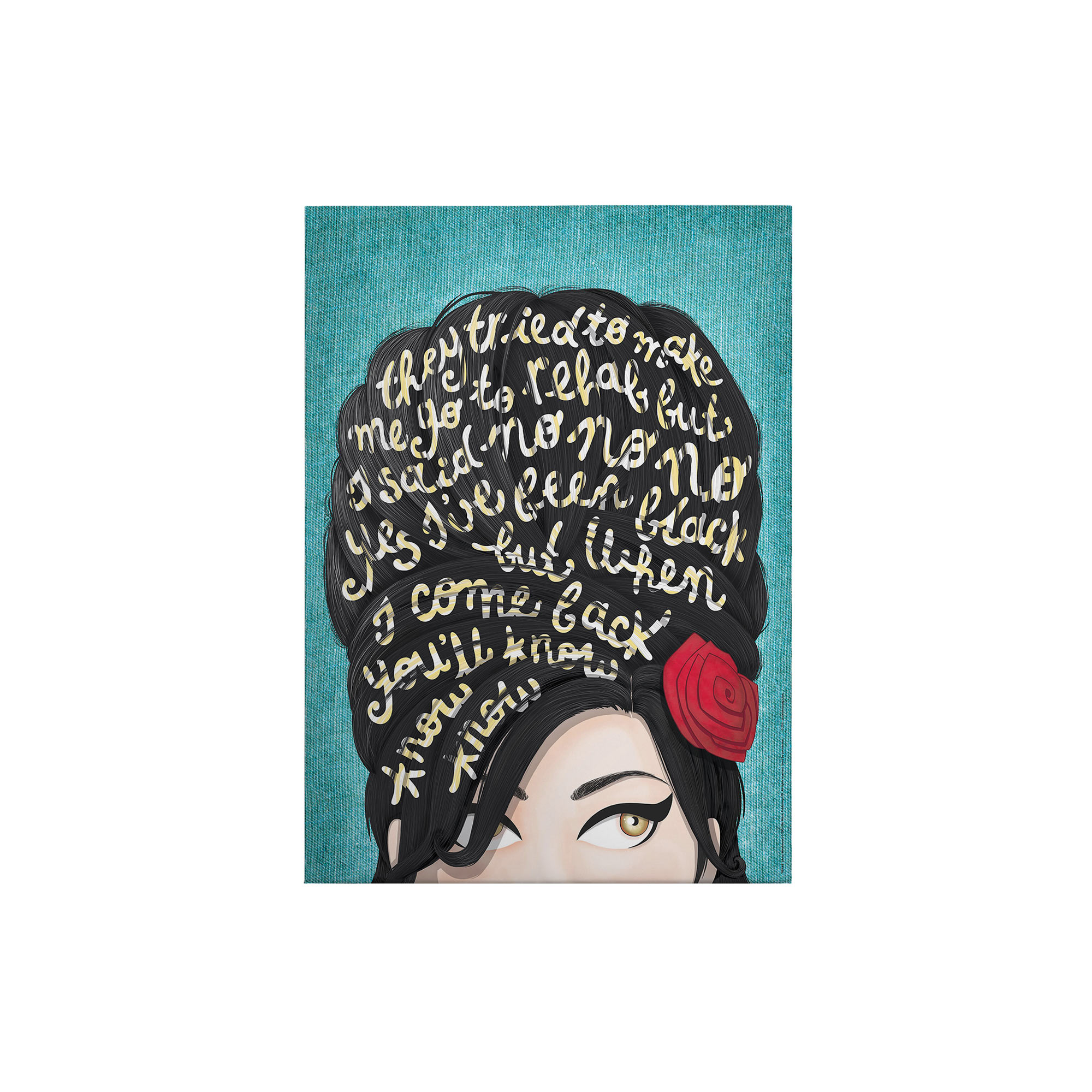 Tadessi Leinwandbild Frau - 70 x 50 cm - M1-No.50425 - Keilrahmen in Grün Schwarz