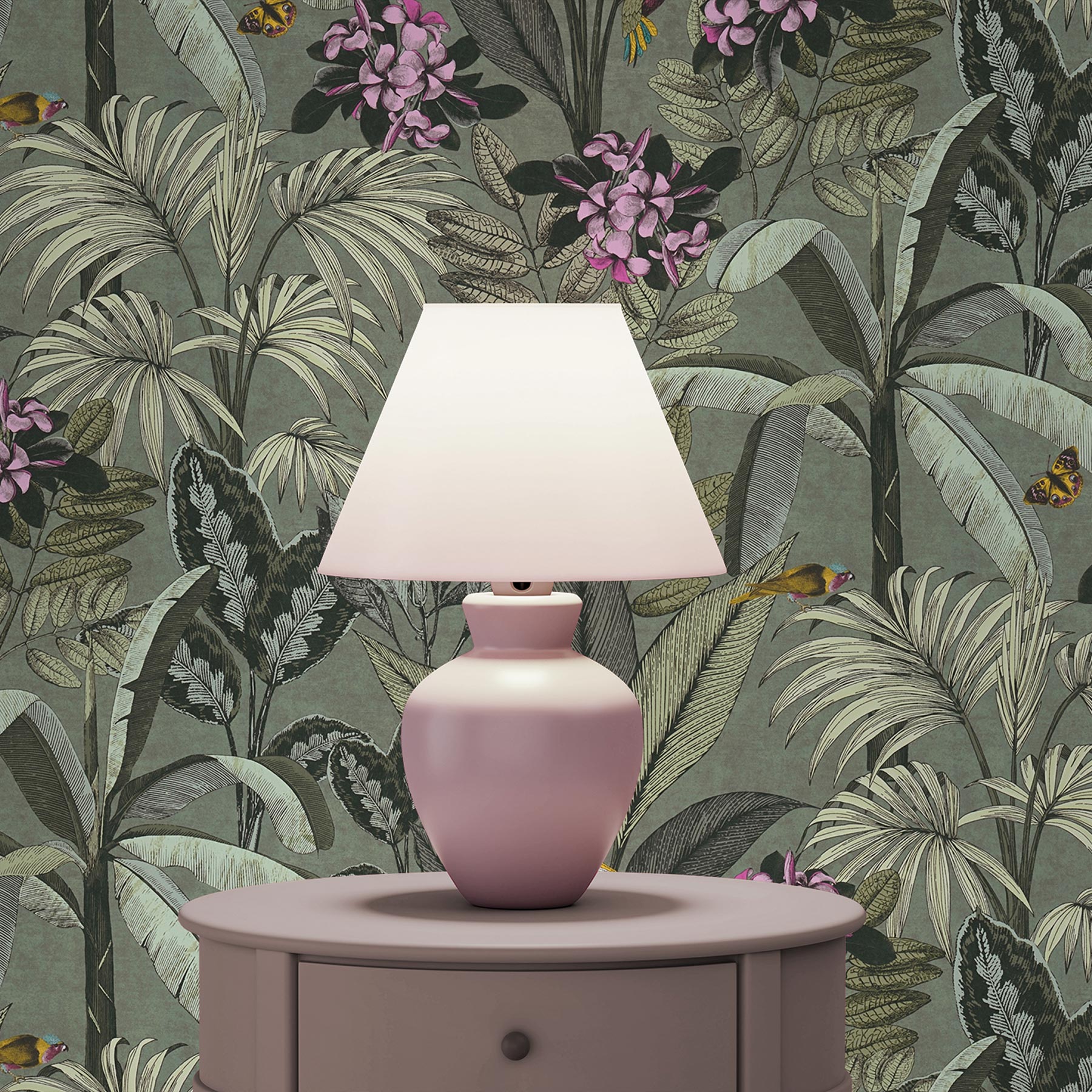 Tapete Bäume Blätter Ginevra M1-No.3579 | Vliestapete | Grün | Natur | Blumen | Floral