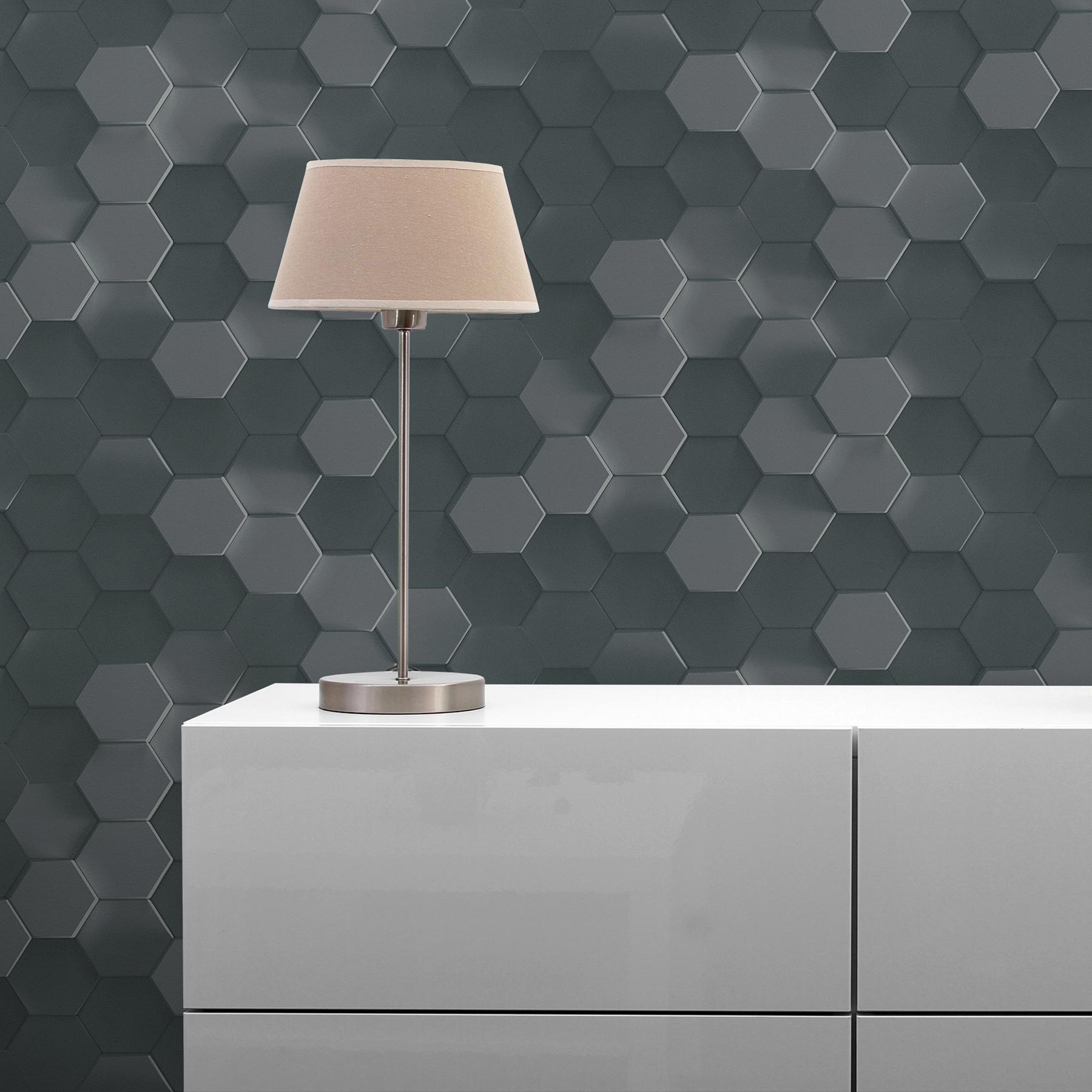 Tapete 3D Optik Leonardo M1-No.3565 | Vliestapete | Grau | 3D Tapete | Modern | Geometrisch