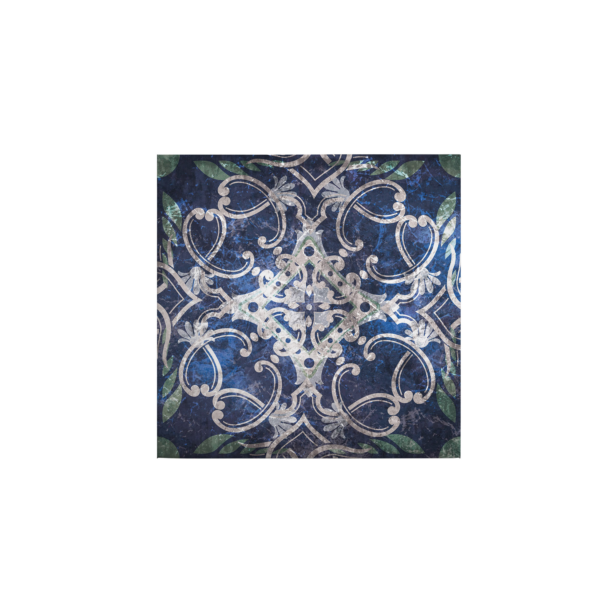 Tadessi Leinwandbild Retro Vintage Abstrakt - 50 x 50 cm - M1-No.50547 - Keilrahmen in Blau Grau