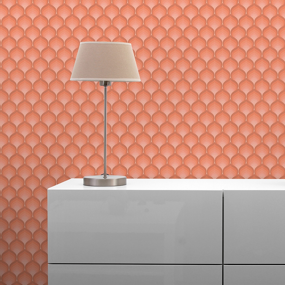 Tapete Mauro Grafik M1-No.10942 Vlies Orange Rot Tadessi 8.50 m x 0.53 m