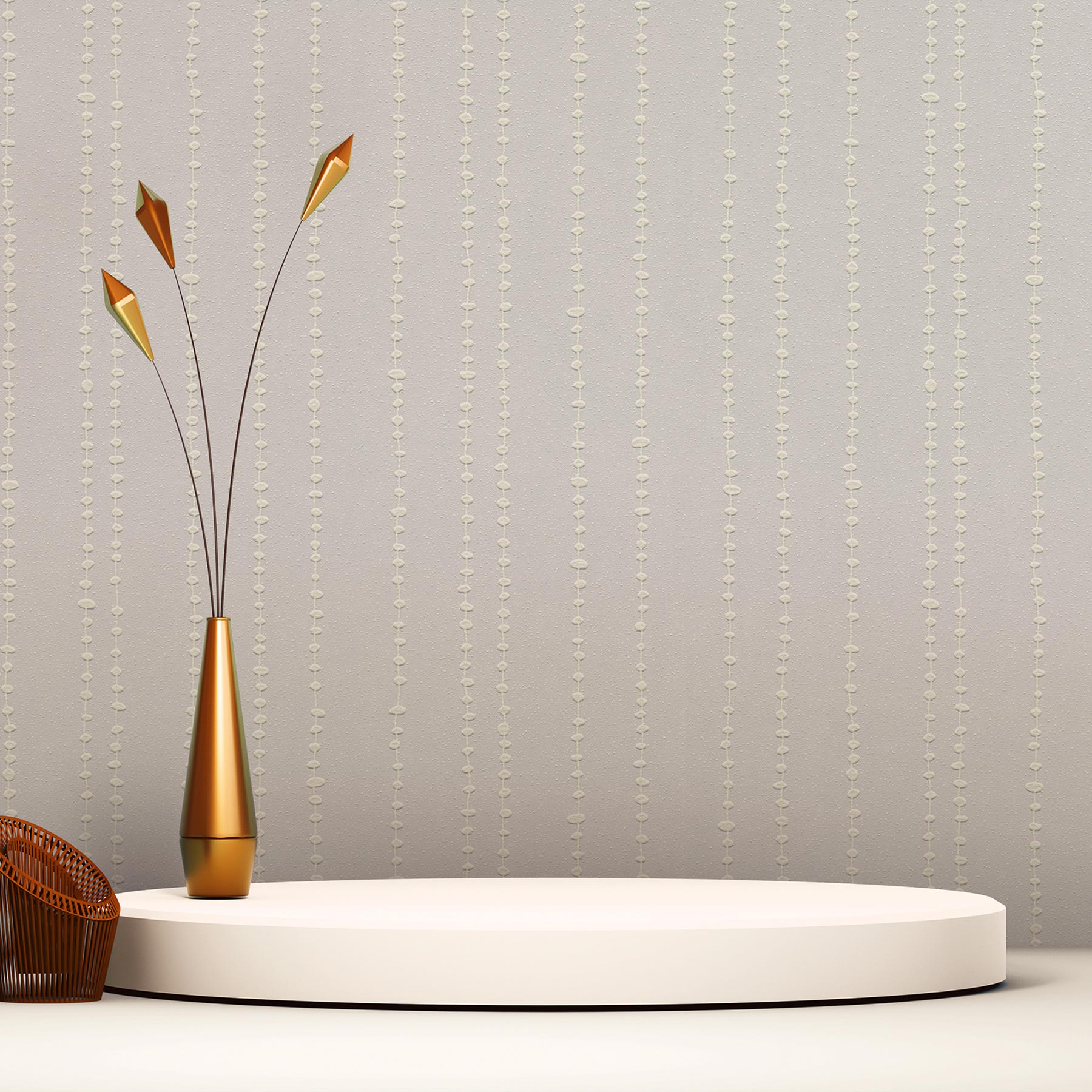 Tapete Punkte Kreise Luigi M1-No.3438 Vliestapete Weiß Punktetapete Geometrisch