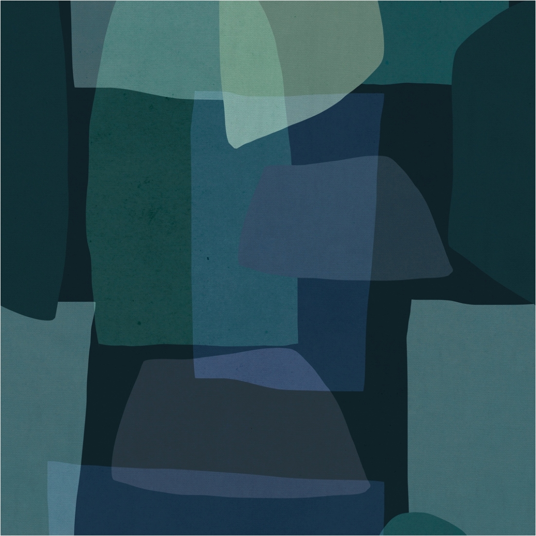 Tadessi Fototapete Grafik M1-No.11983 Digitaldruck Tapete Blau Grün - Wohnzimmer Schlafzimmer Küche