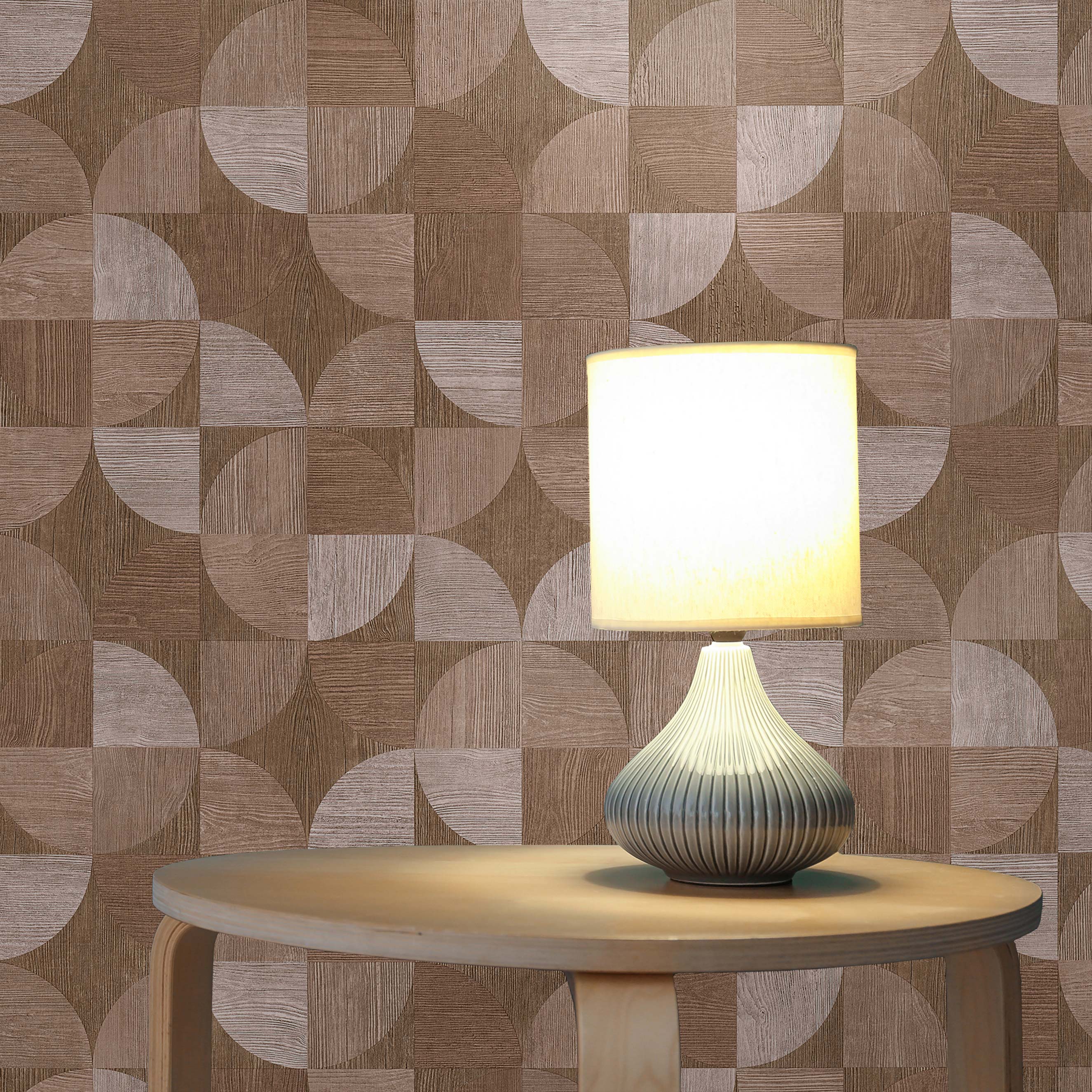 Tapete Vintage M1-No.1572 | Vliestapete | Braun | Beige | Struktur | Geometrisch