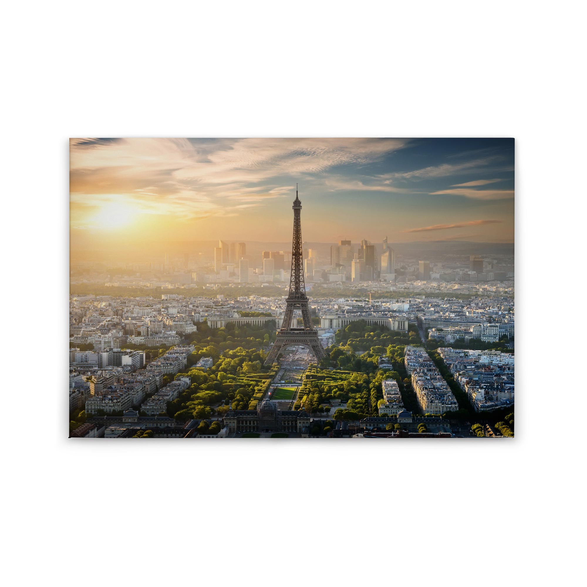 Leinwandbild Paris M1-No.50076 | Wandbild 60 x 90 cm | Wahrzeichen Grau Grün Keilrahmen Eiffelturm