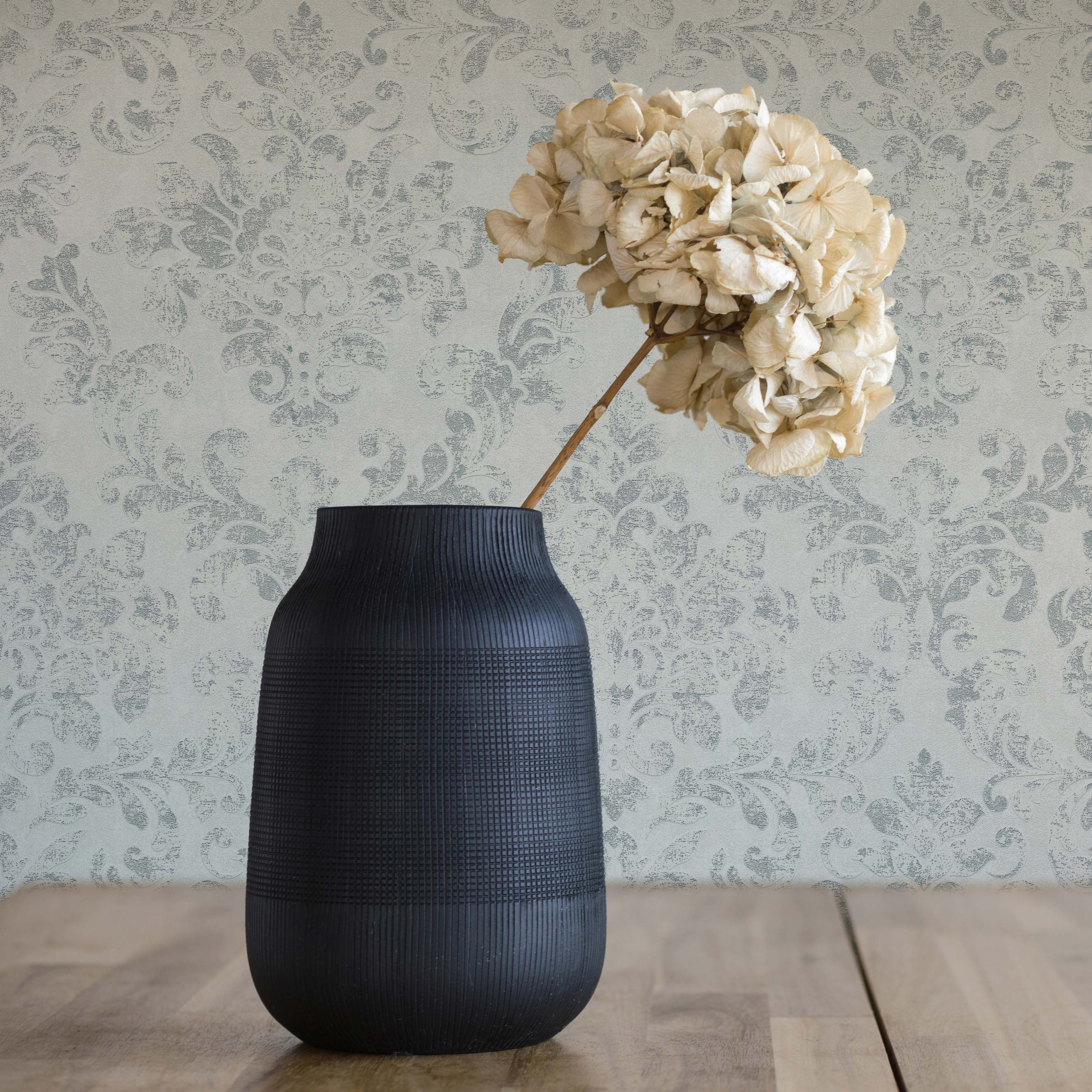 Tapete Barock Giulia M1-No.394 | Vliestapete | Grau | Silber | Tapete mit Ornamenten