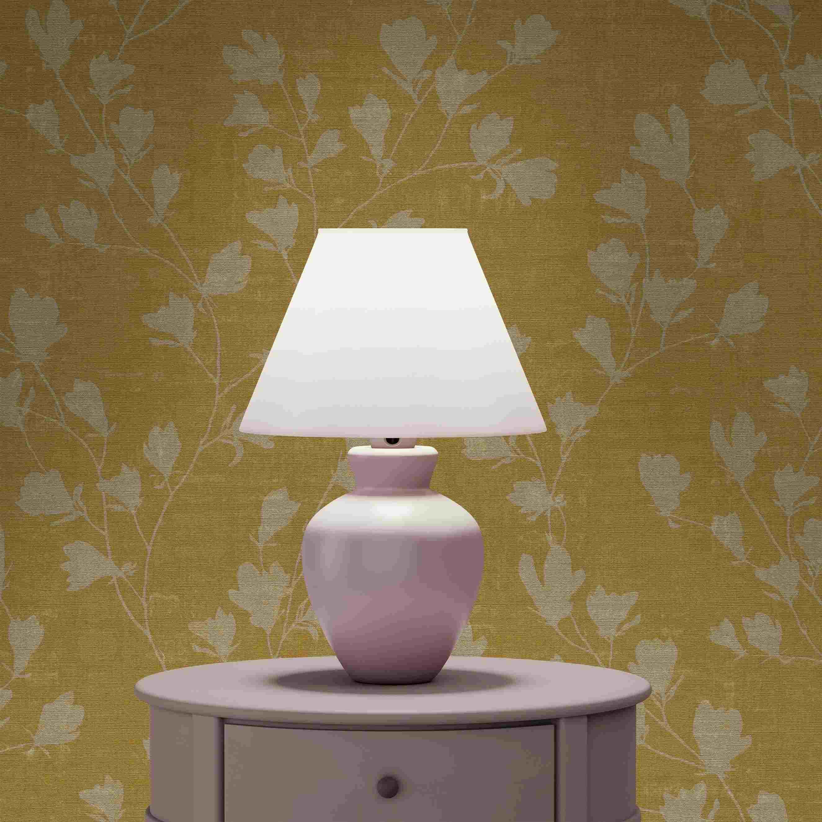 Tapete Florentin Blumen M1-No.3994 | Vlies | Gelb | Gold | Floral | Tadessi | 10.05 x 0.53 m