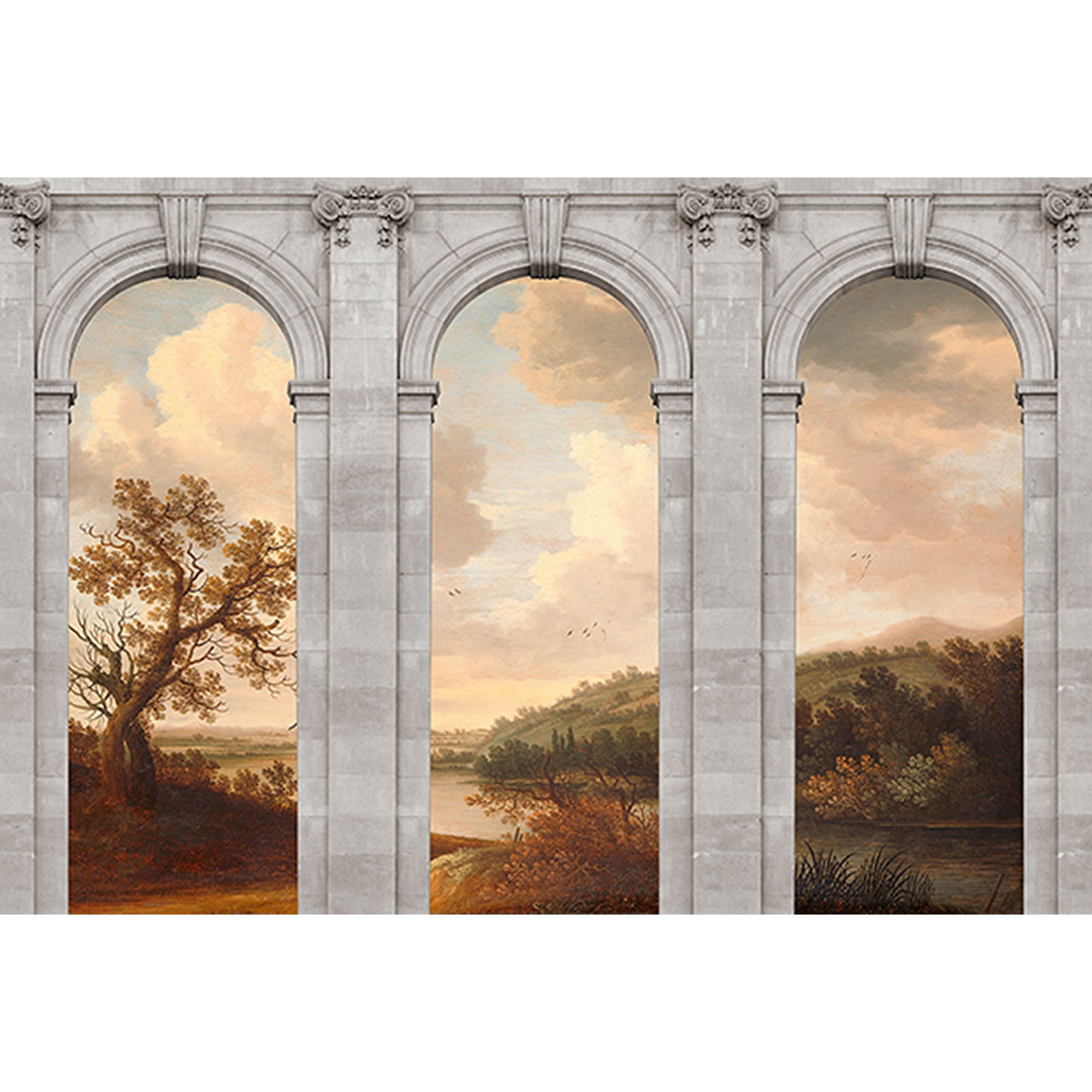 Fototapete Landschaft M1-No.61230 | Digitaldruck | Grau | Beige | Wald | Baum